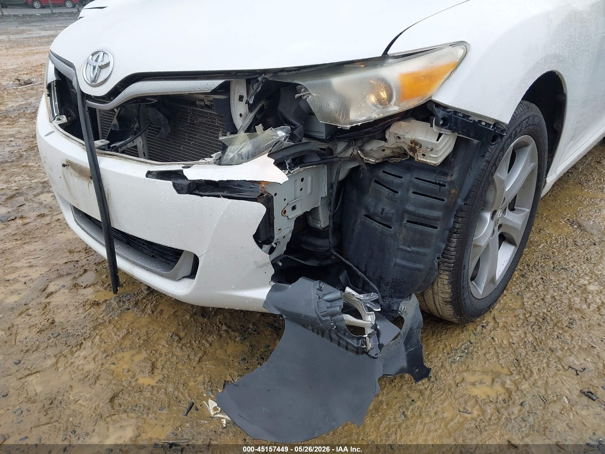 2013 Toyota Venza Xle V6 White vin: 4T3ZK3BB7DU059694