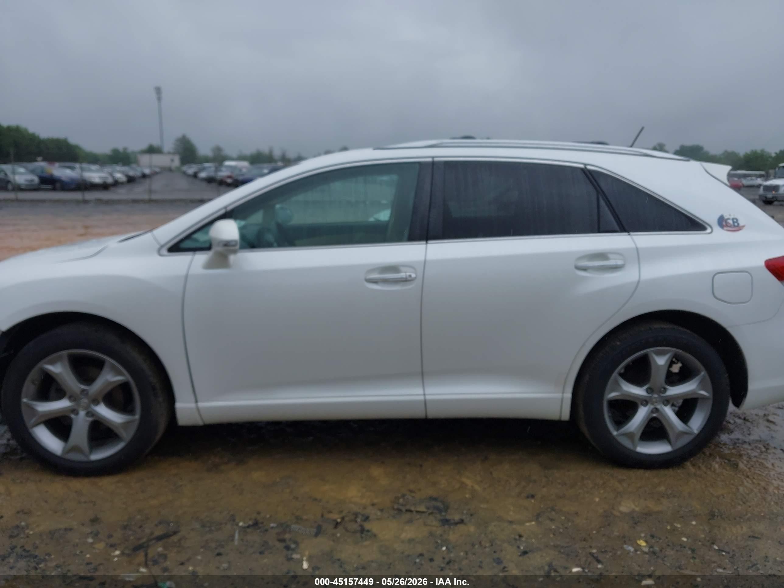 2013 Toyota Venza Xle V6 White vin: 4T3ZK3BB7DU059694