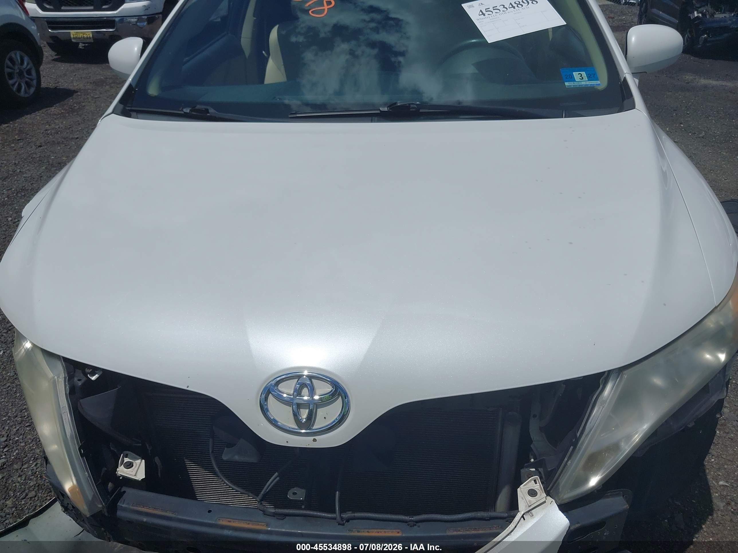 2010 Toyota Venza Base V6 White vin: 4T3ZK3BB8AU023346