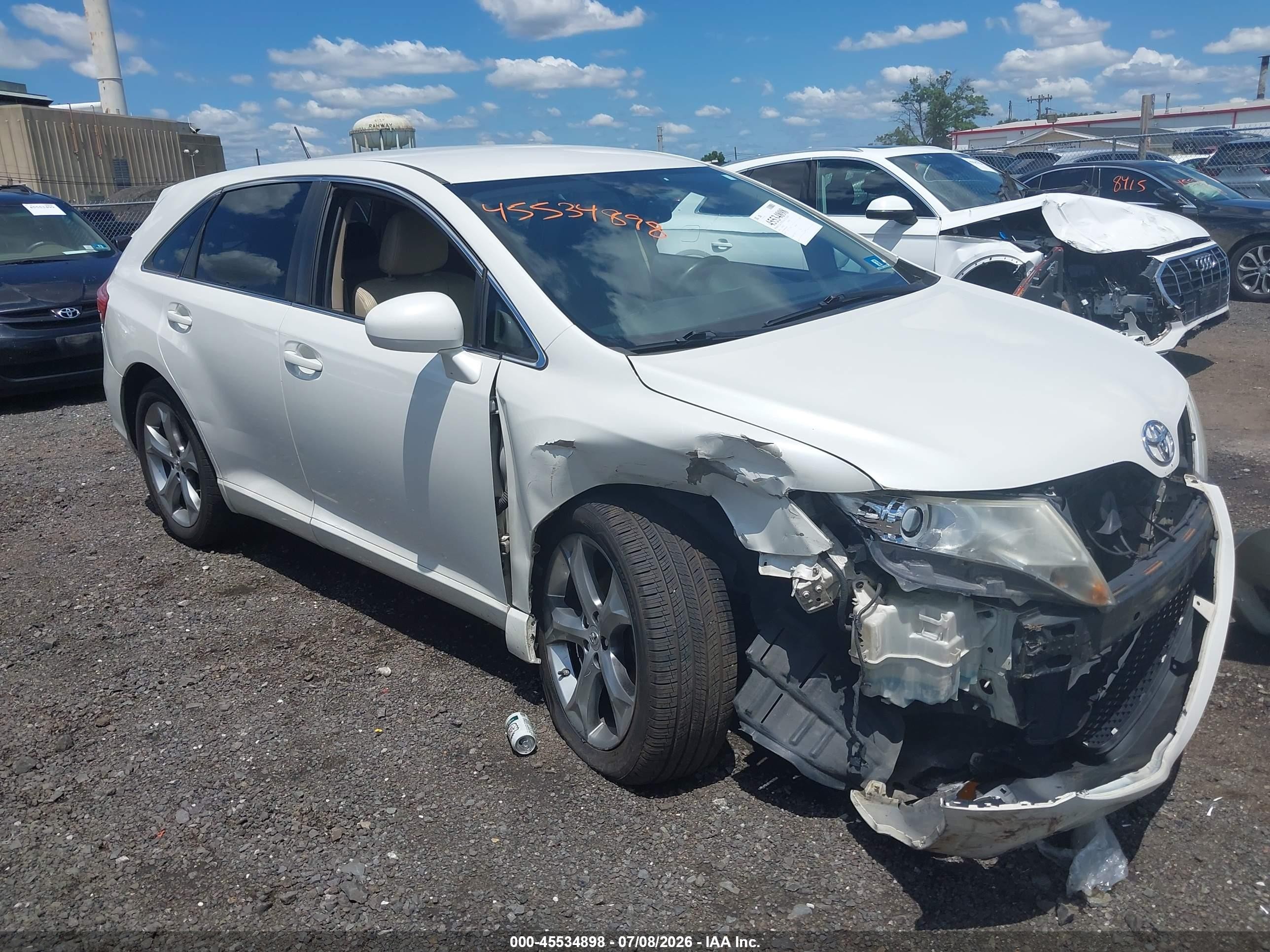 2010 Toyota Venza Base V6 White vin: 4T3ZK3BB8AU023346