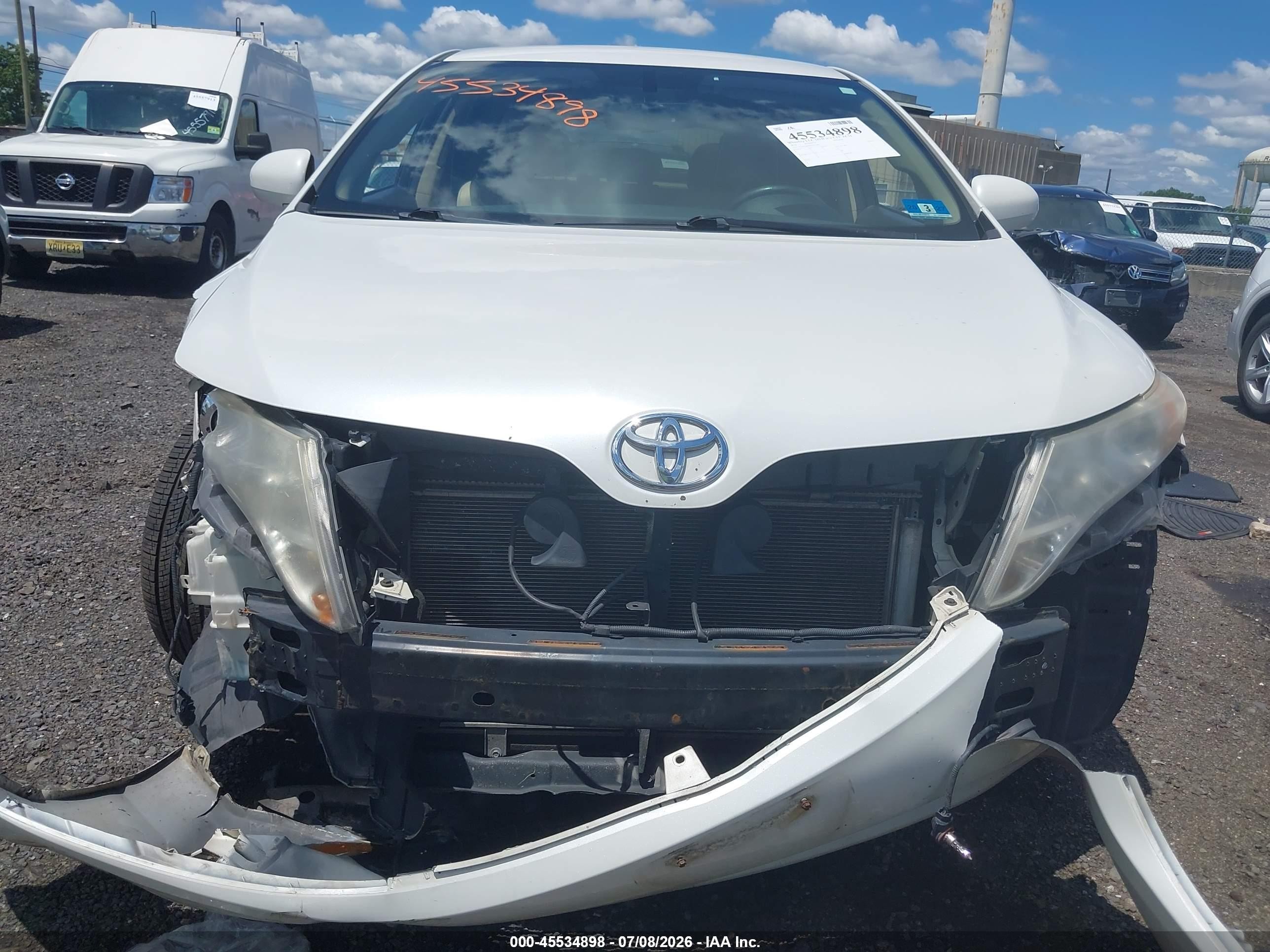 2010 Toyota Venza Base V6 White vin: 4T3ZK3BB8AU023346