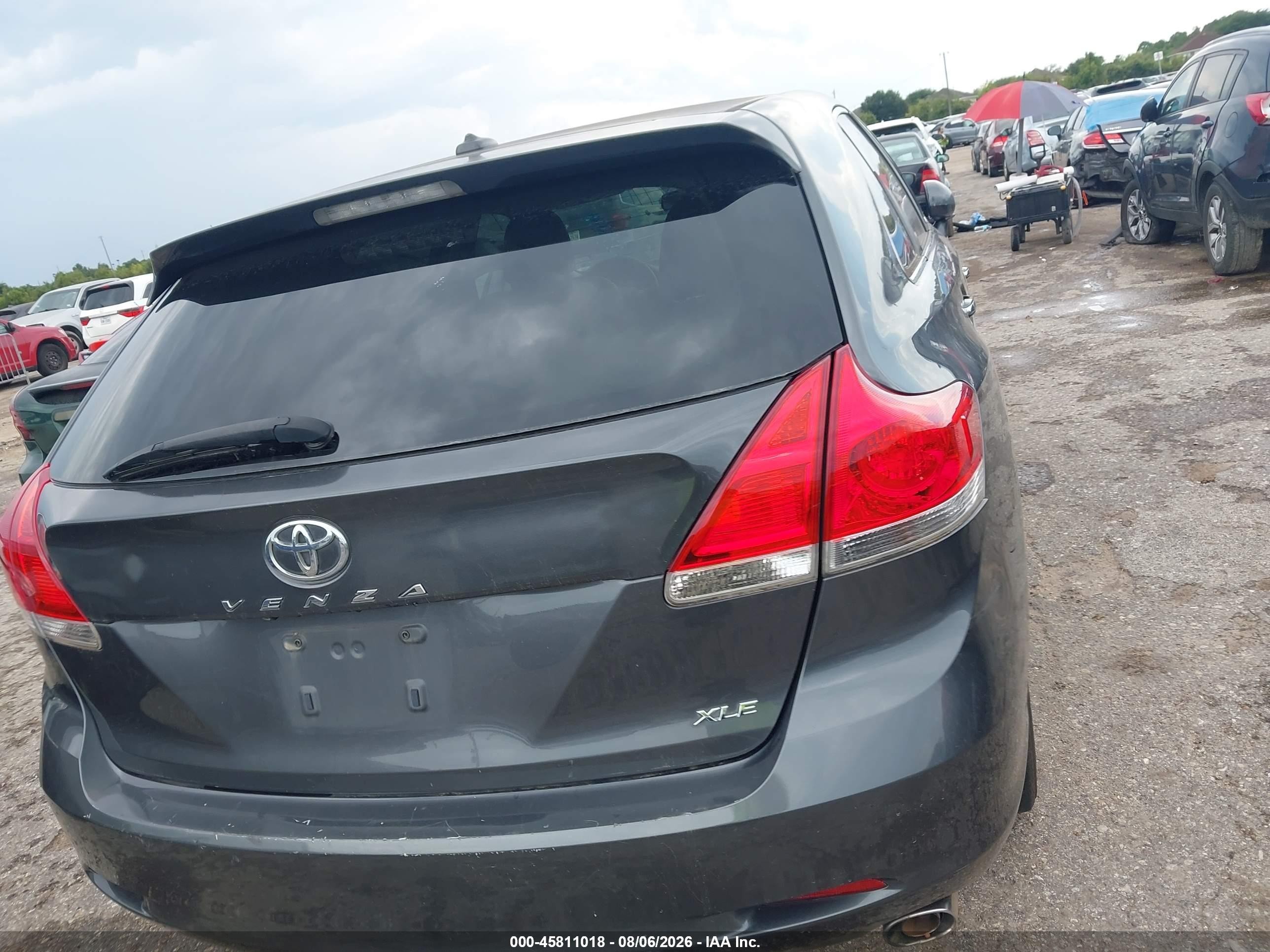 2012 Toyota Venza Xle V6 Gray vin: 4T3ZK3BB8CU051215