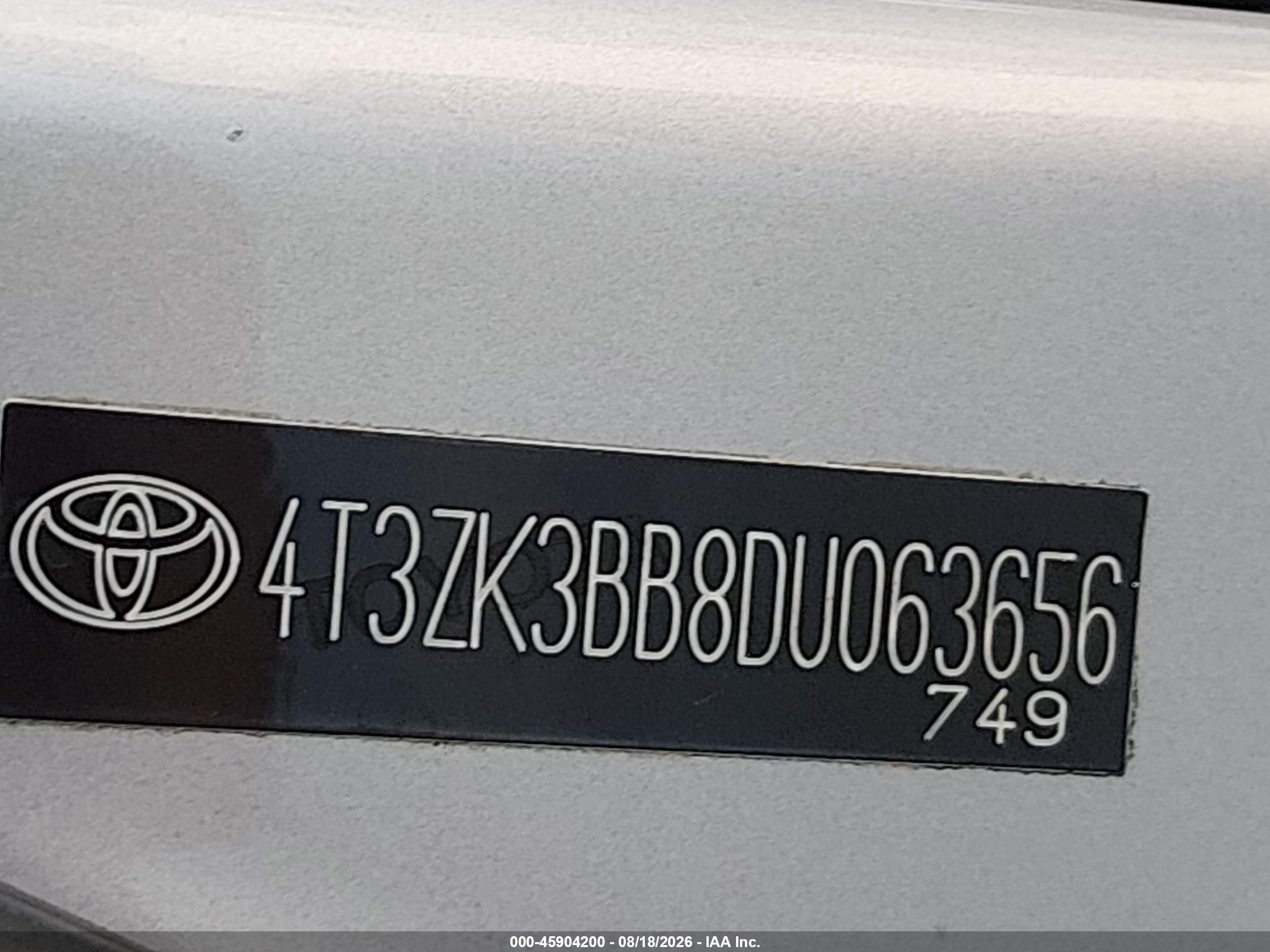 2013 Toyota Venza Xle V6 Silver vin: 4T3ZK3BB8DU063656