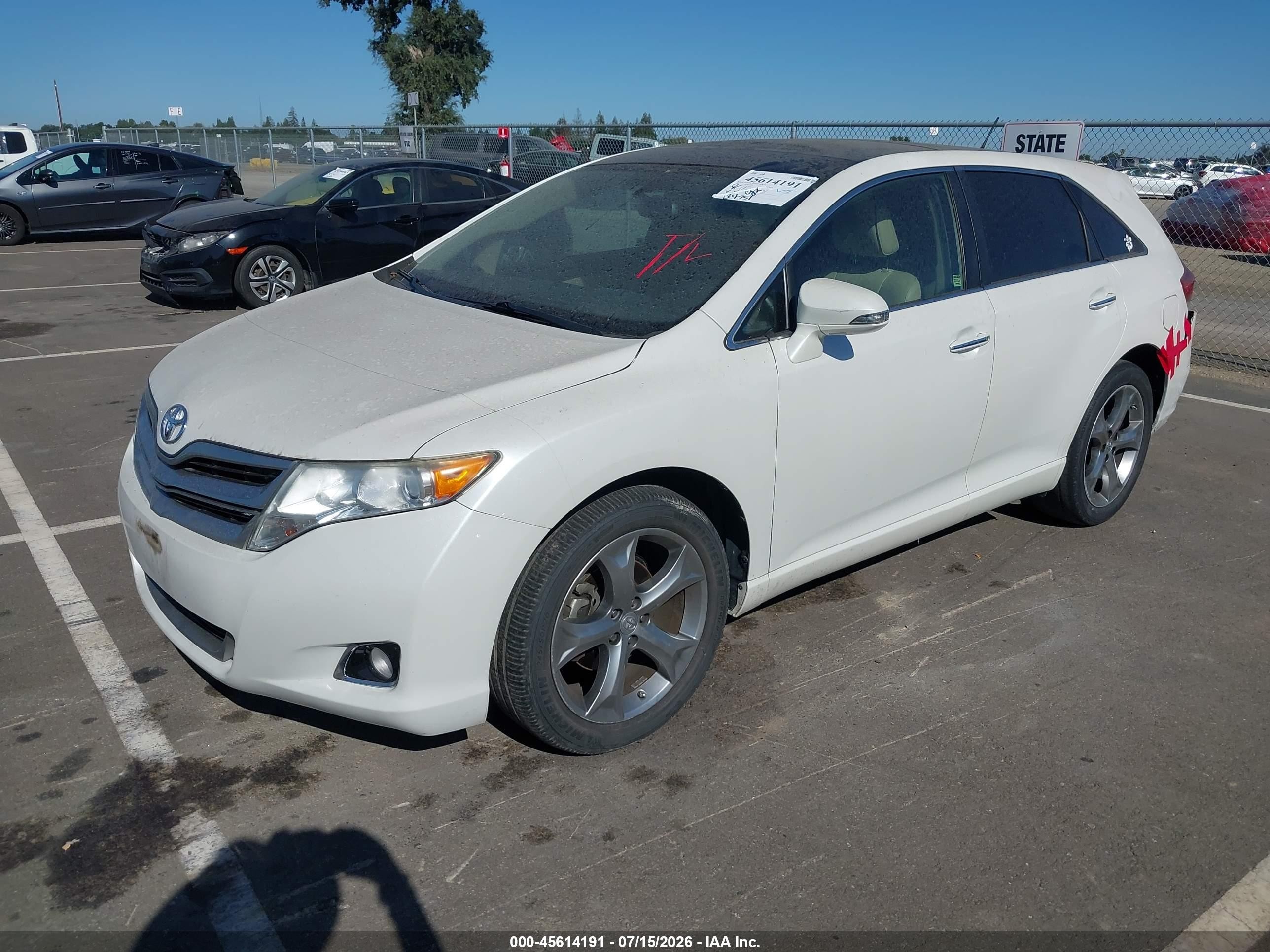 2015 Toyota Venza Xle V6 White vin: 4T3ZK3BB8FU072019
