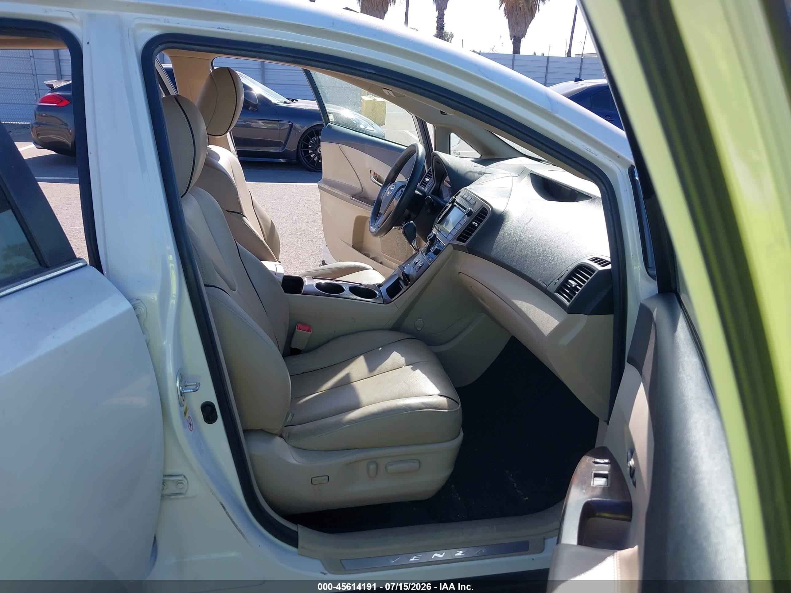 2015 Toyota Venza Xle V6 White vin: 4T3ZK3BB8FU072019