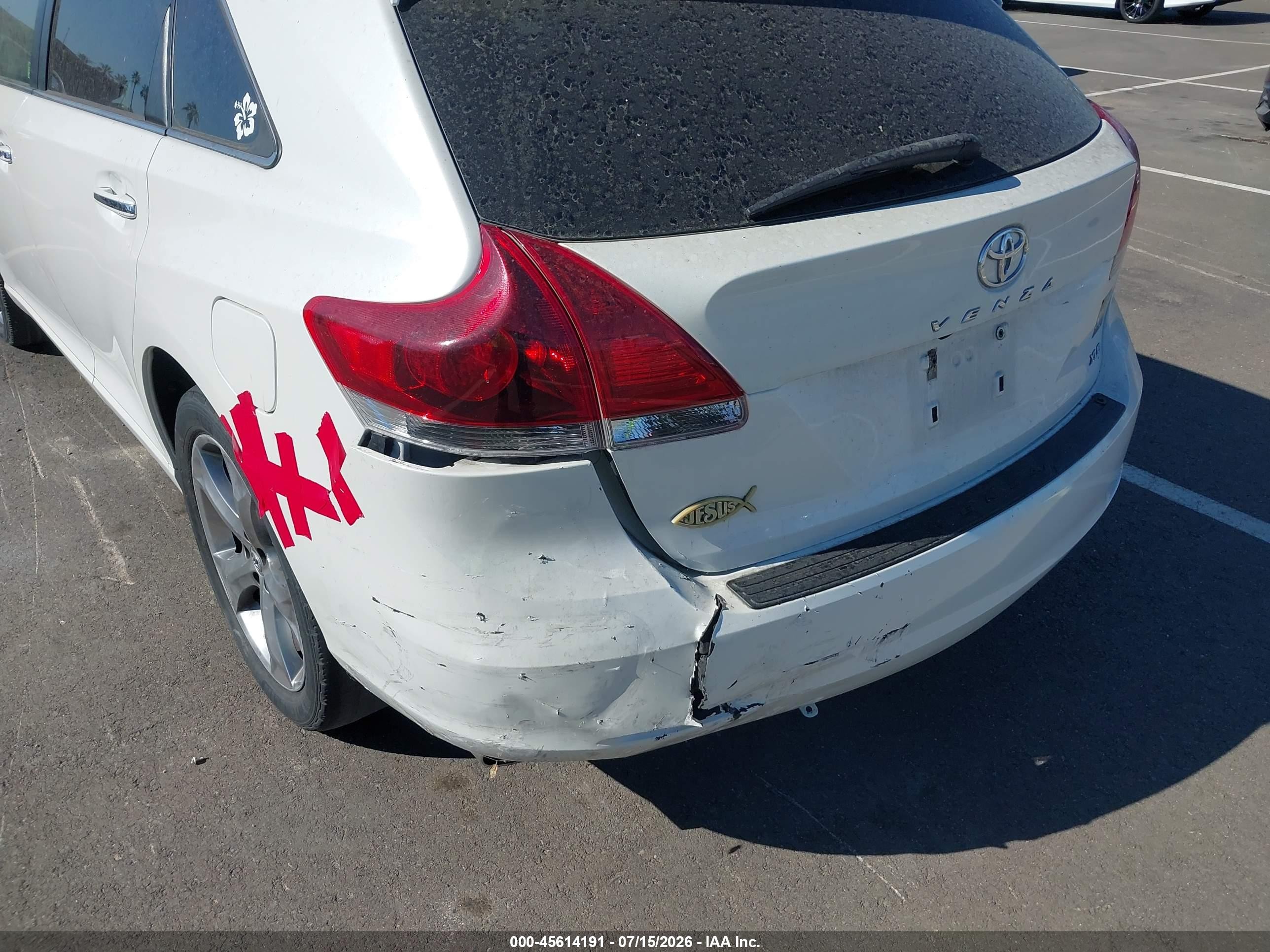 2015 Toyota Venza Xle V6 White vin: 4T3ZK3BB8FU072019