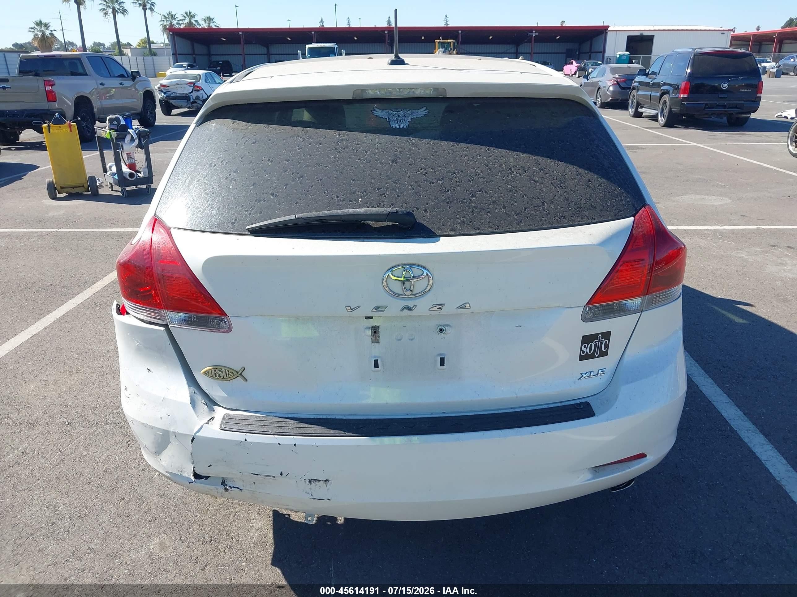 2015 Toyota Venza Xle V6 White vin: 4T3ZK3BB8FU072019