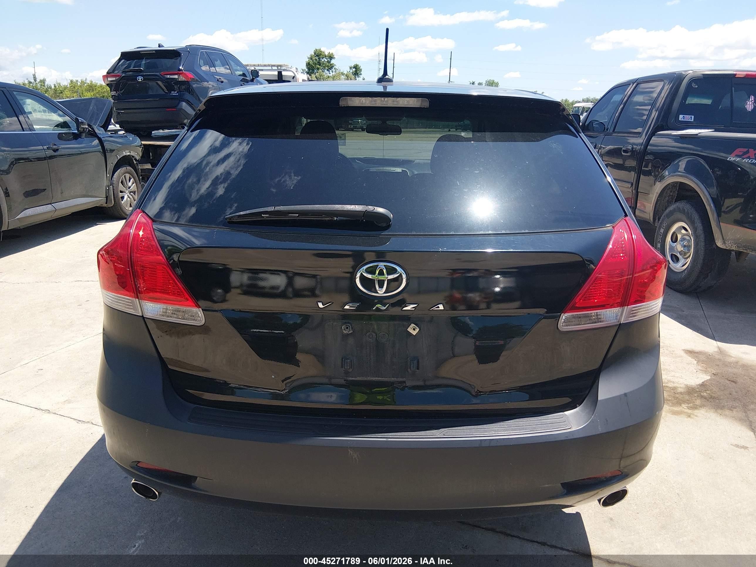 2010 Toyota Venza Base V6 Black vin: 4T3ZK3BB9AU034193