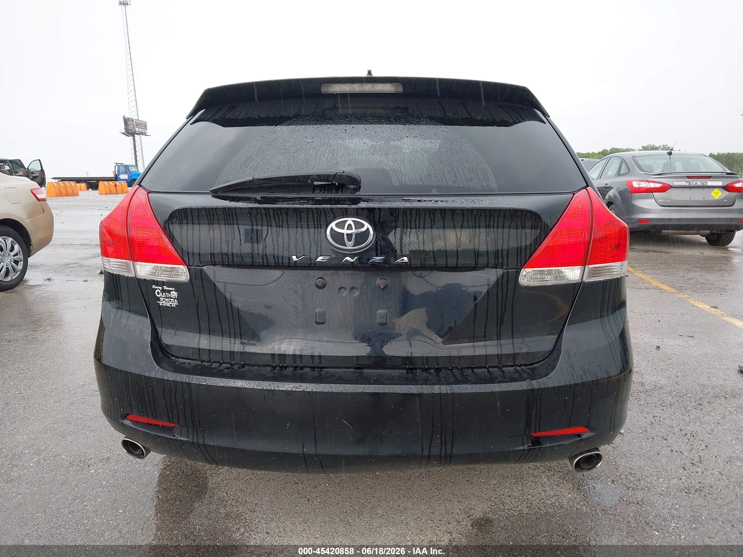 2011 Toyota Venza Base V6 Black vin: 4T3ZK3BB9BU042389