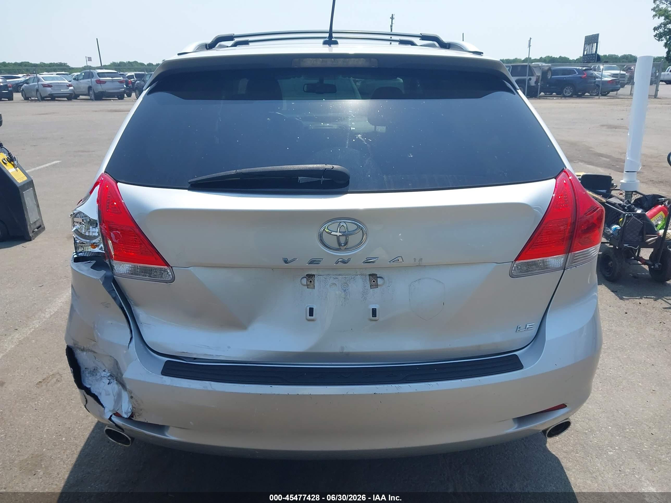 2012 Toyota Venza Le V6 Серебряный vin: 4T3ZK3BB9CU049084