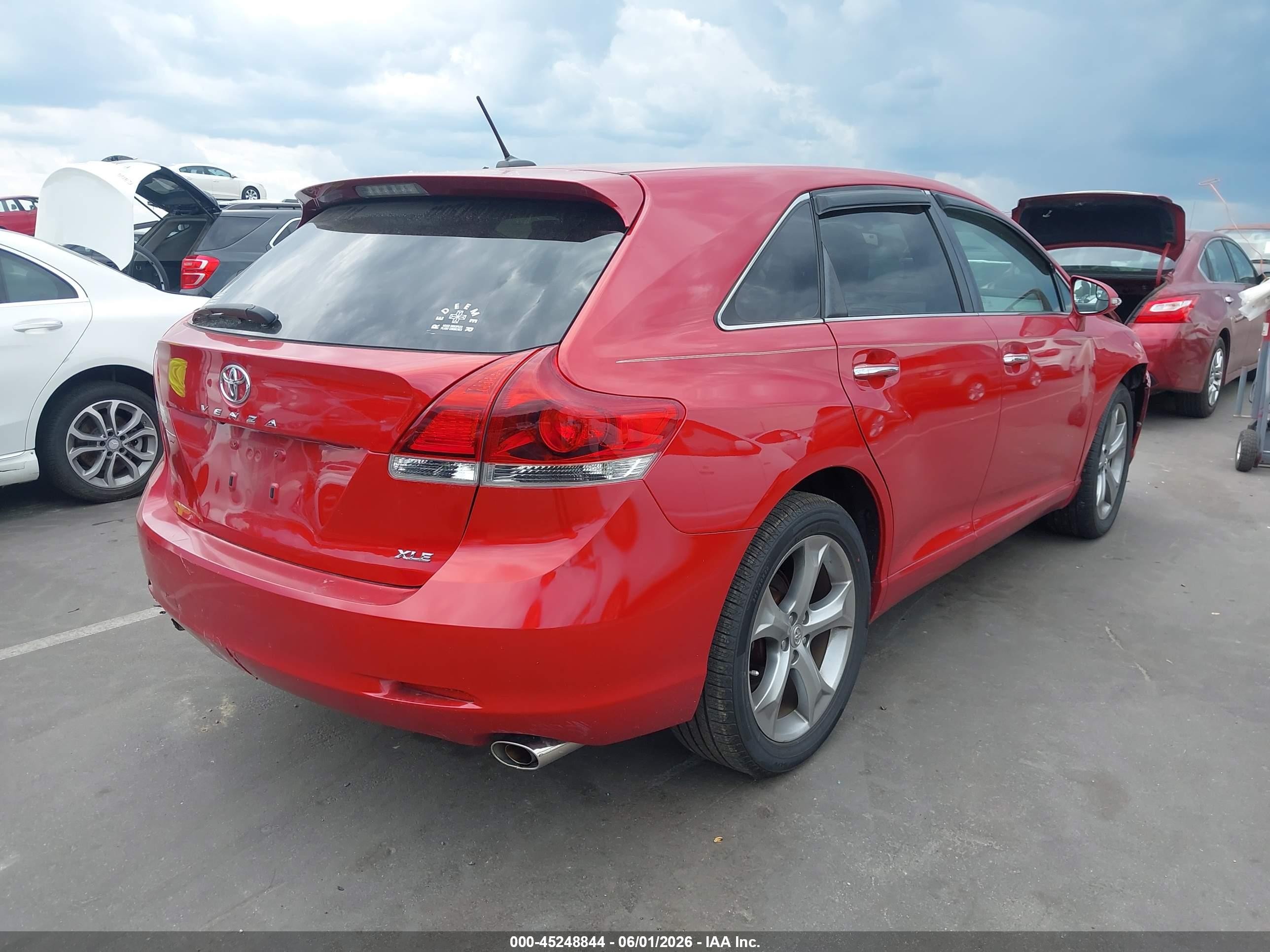 2014 Toyota Venza Xle V6 Maroon vin: 4T3ZK3BB9EU068091