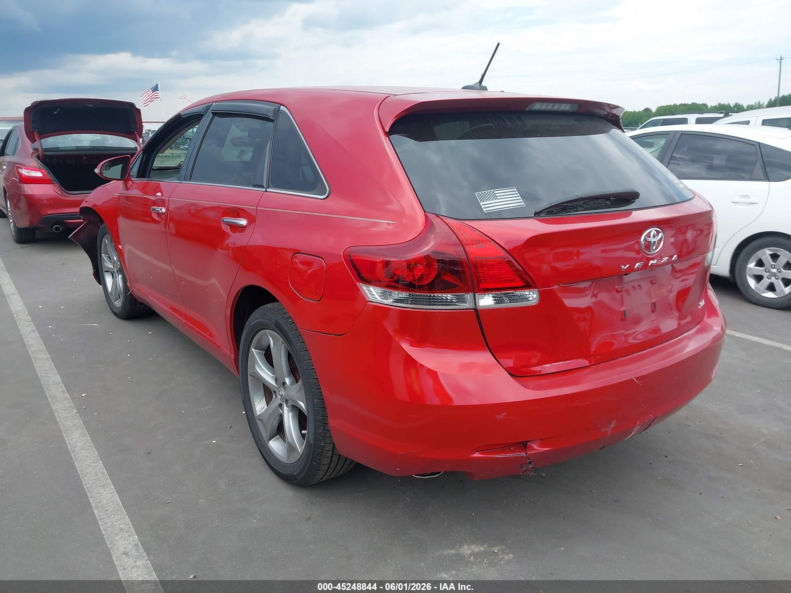 2014 Toyota Venza Xle V6 Maroon vin: 4T3ZK3BB9EU068091