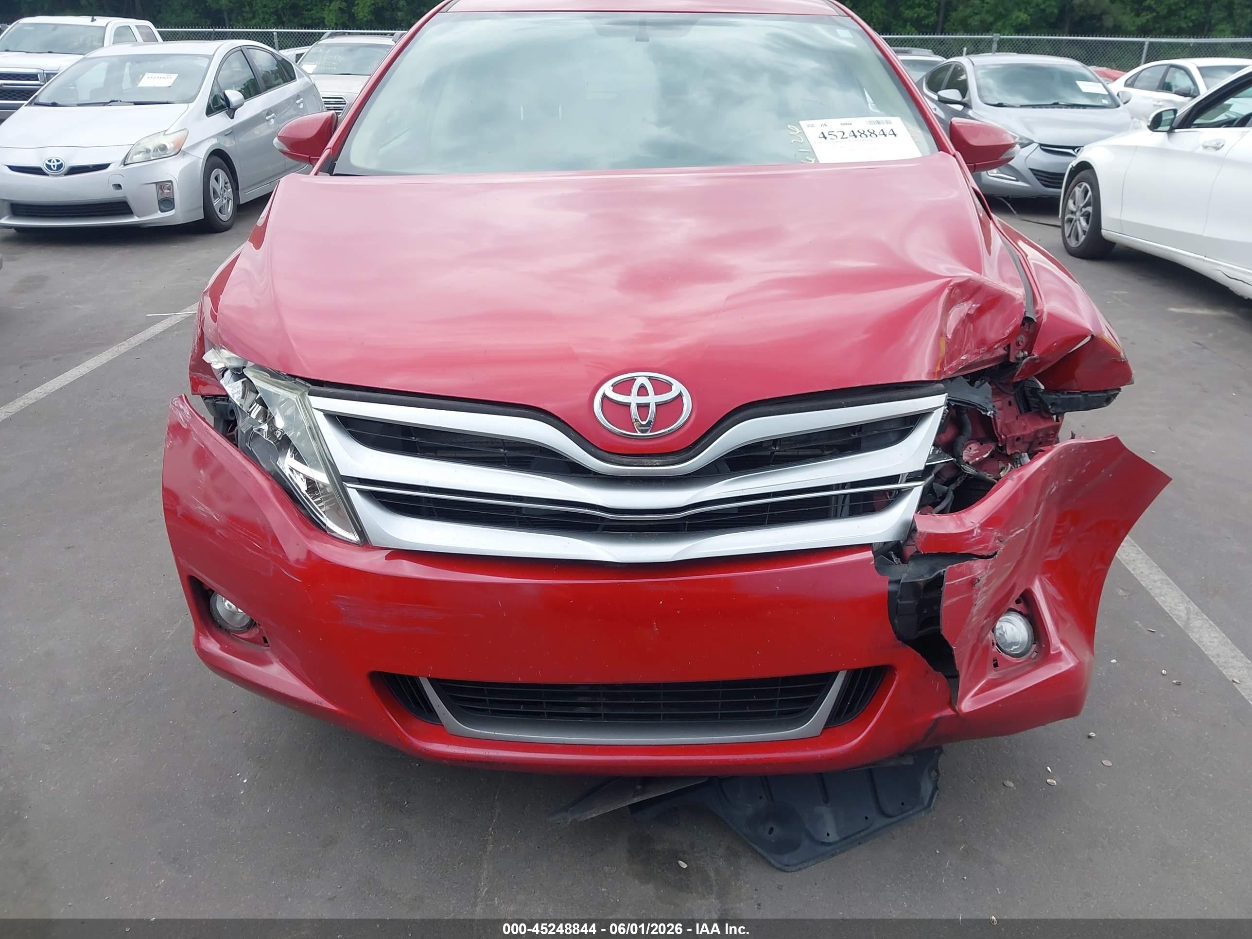 2014 Toyota Venza Xle V6 Maroon vin: 4T3ZK3BB9EU068091