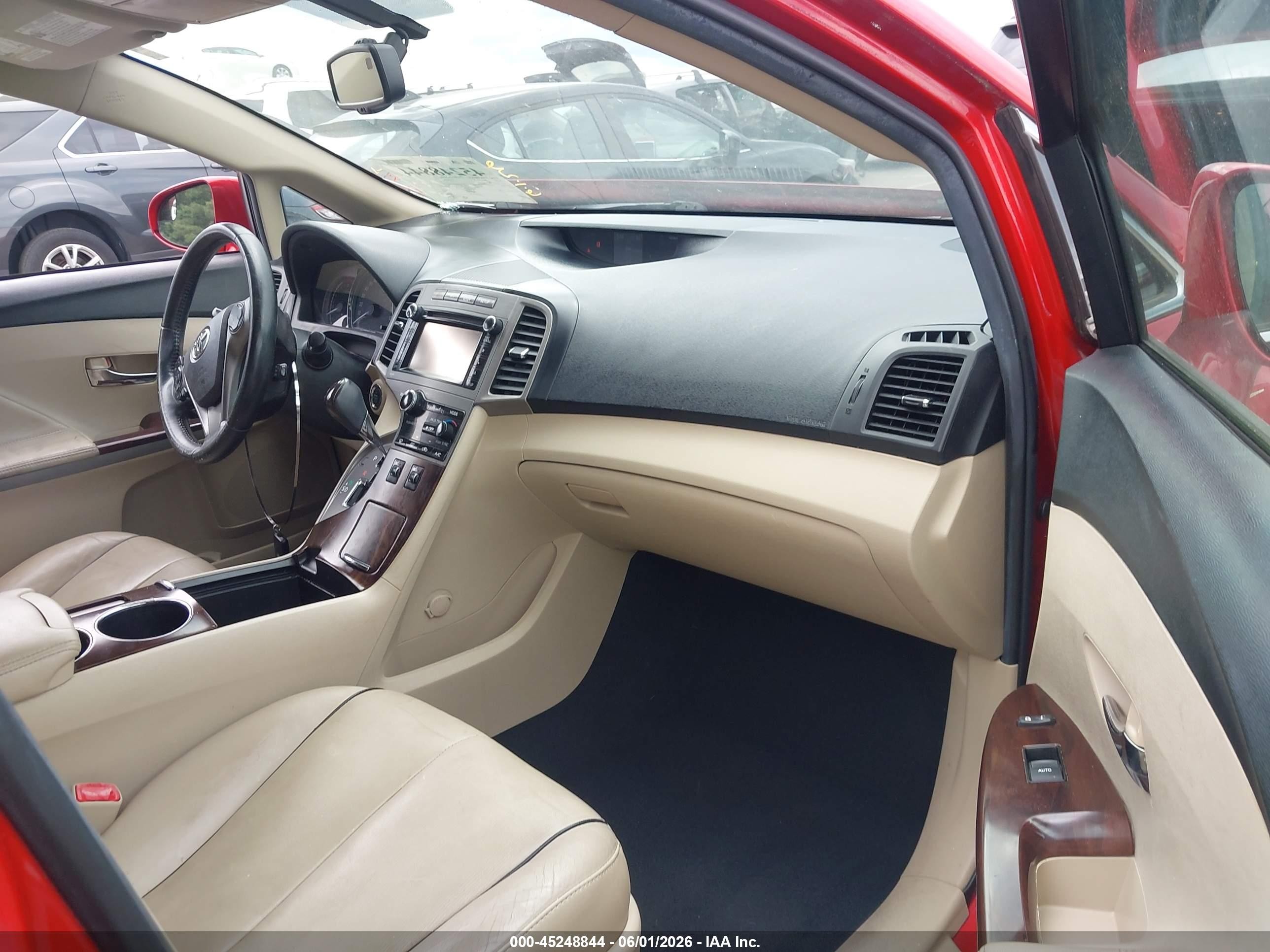 2014 Toyota Venza Xle V6 Maroon vin: 4T3ZK3BB9EU068091