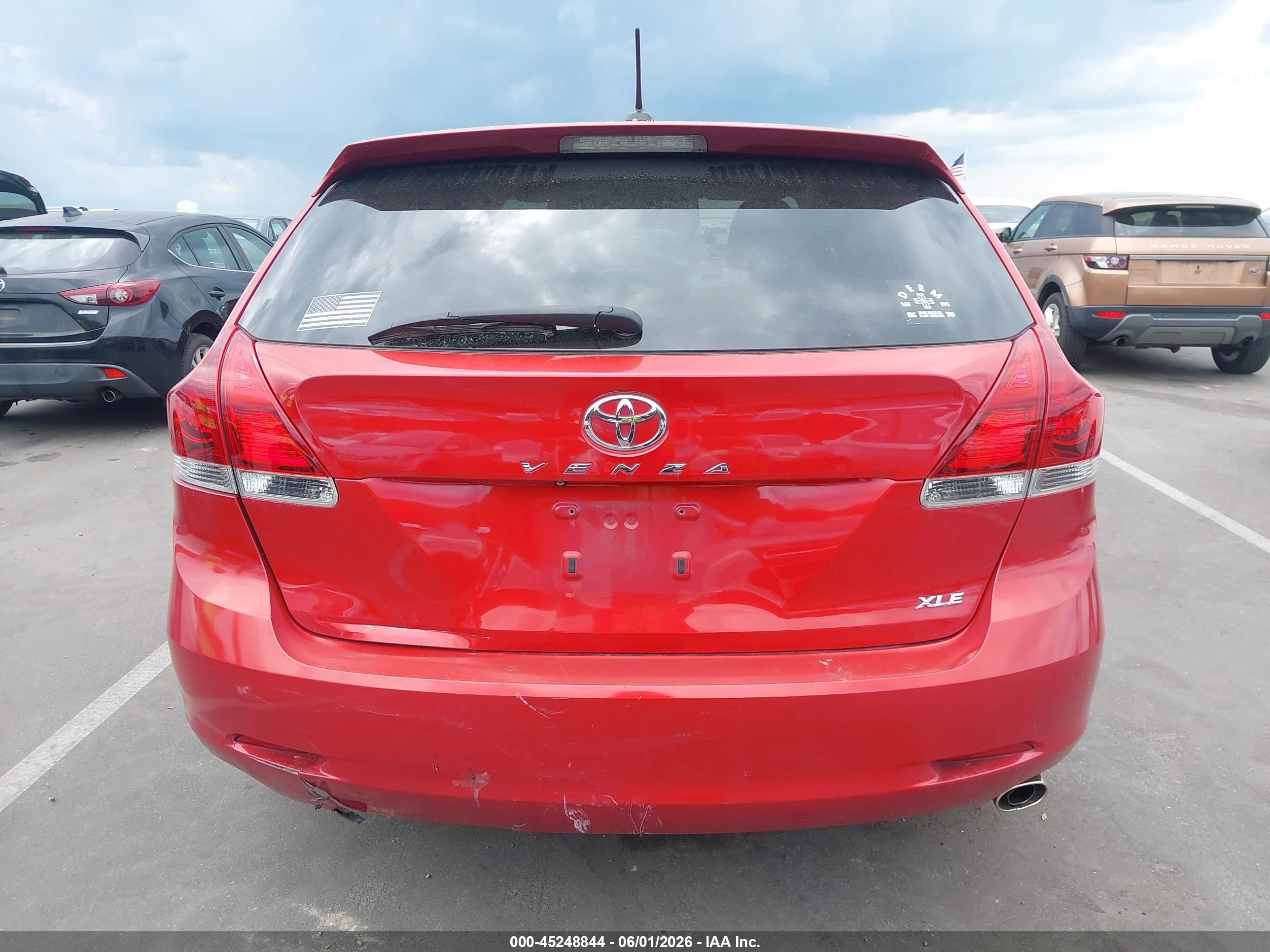 2014 Toyota Venza Xle V6 Maroon vin: 4T3ZK3BB9EU068091