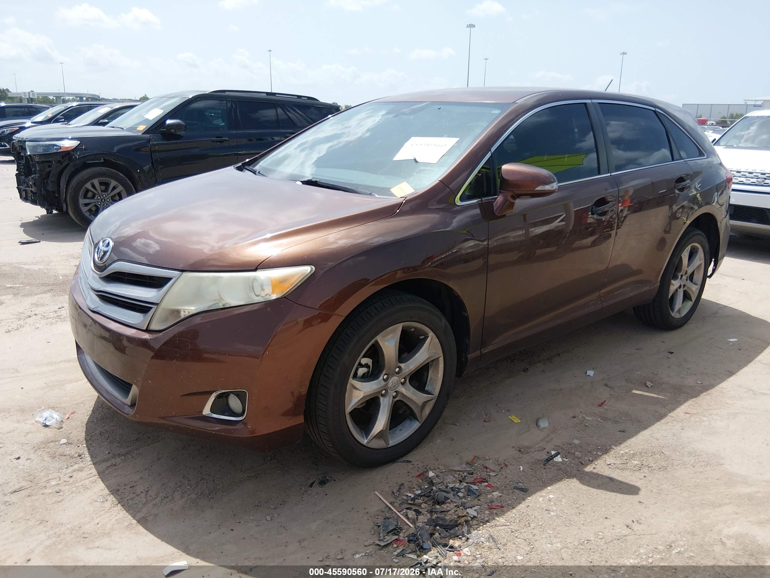 2013 Toyota Venza Le V6 Brown vin: 4T3ZK3BBXDU052352