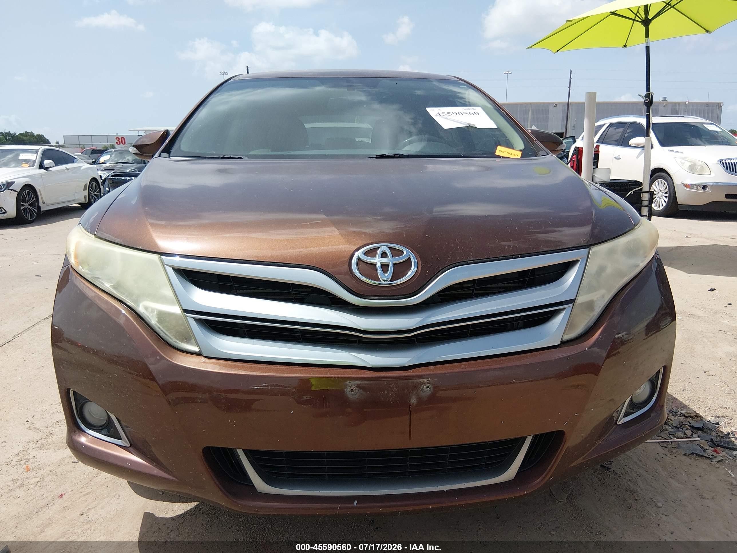 2013 Toyota Venza Le V6 Brown vin: 4T3ZK3BBXDU052352