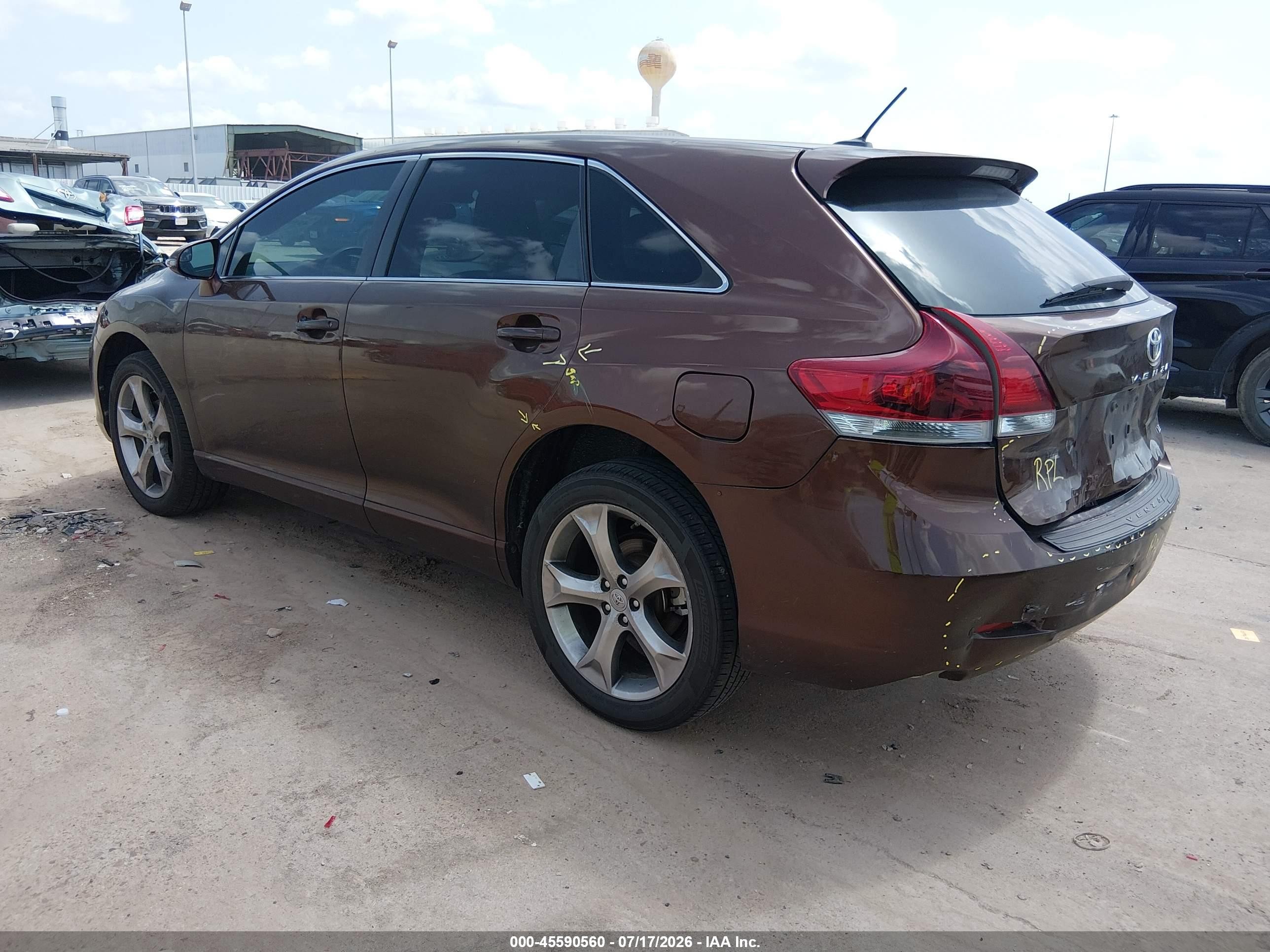 2013 Toyota Venza Le V6 Brown vin: 4T3ZK3BBXDU052352