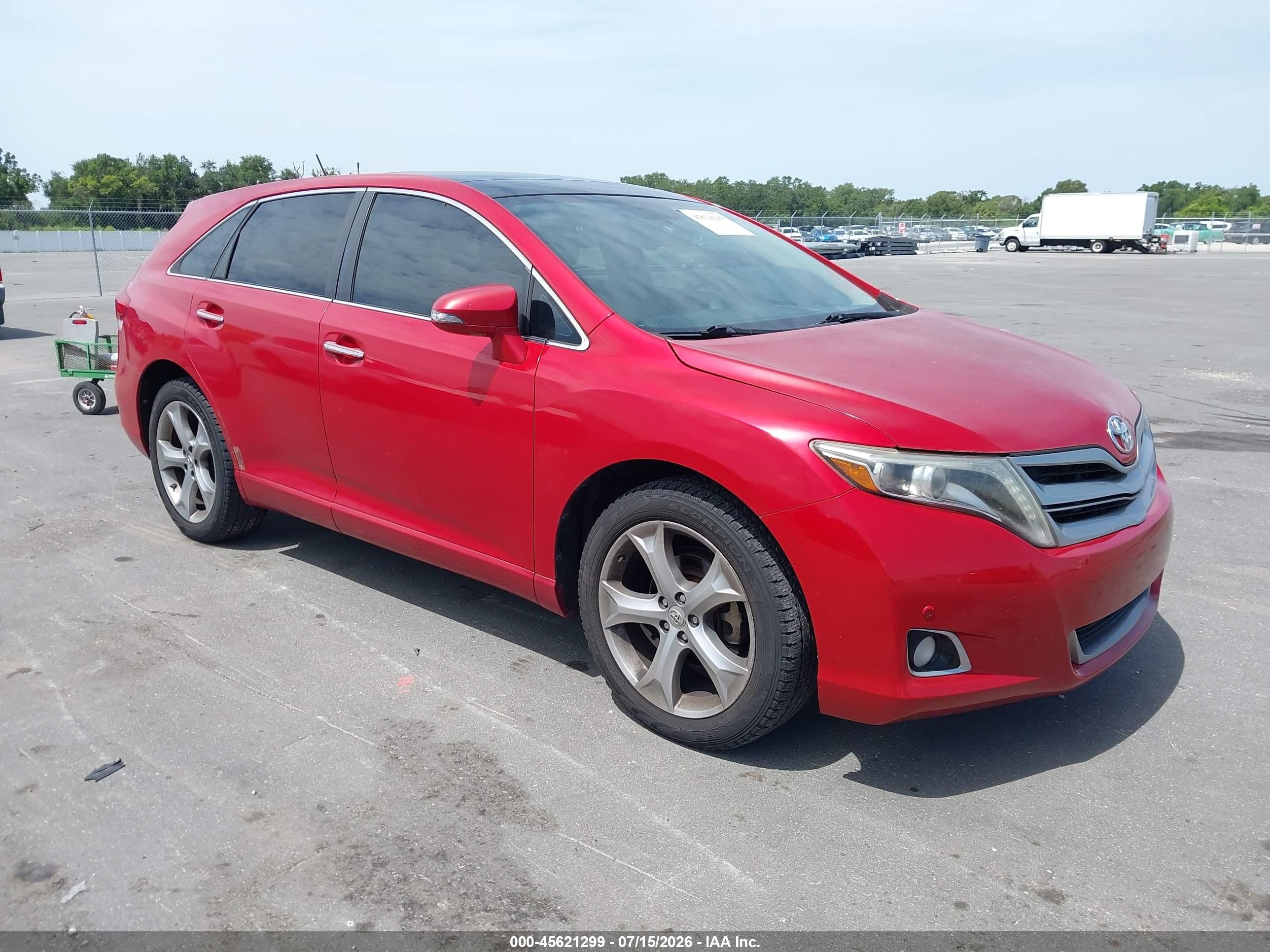 2014 Toyota Venza Limited V6 Red vin: 4T3ZK3BBXEU065166