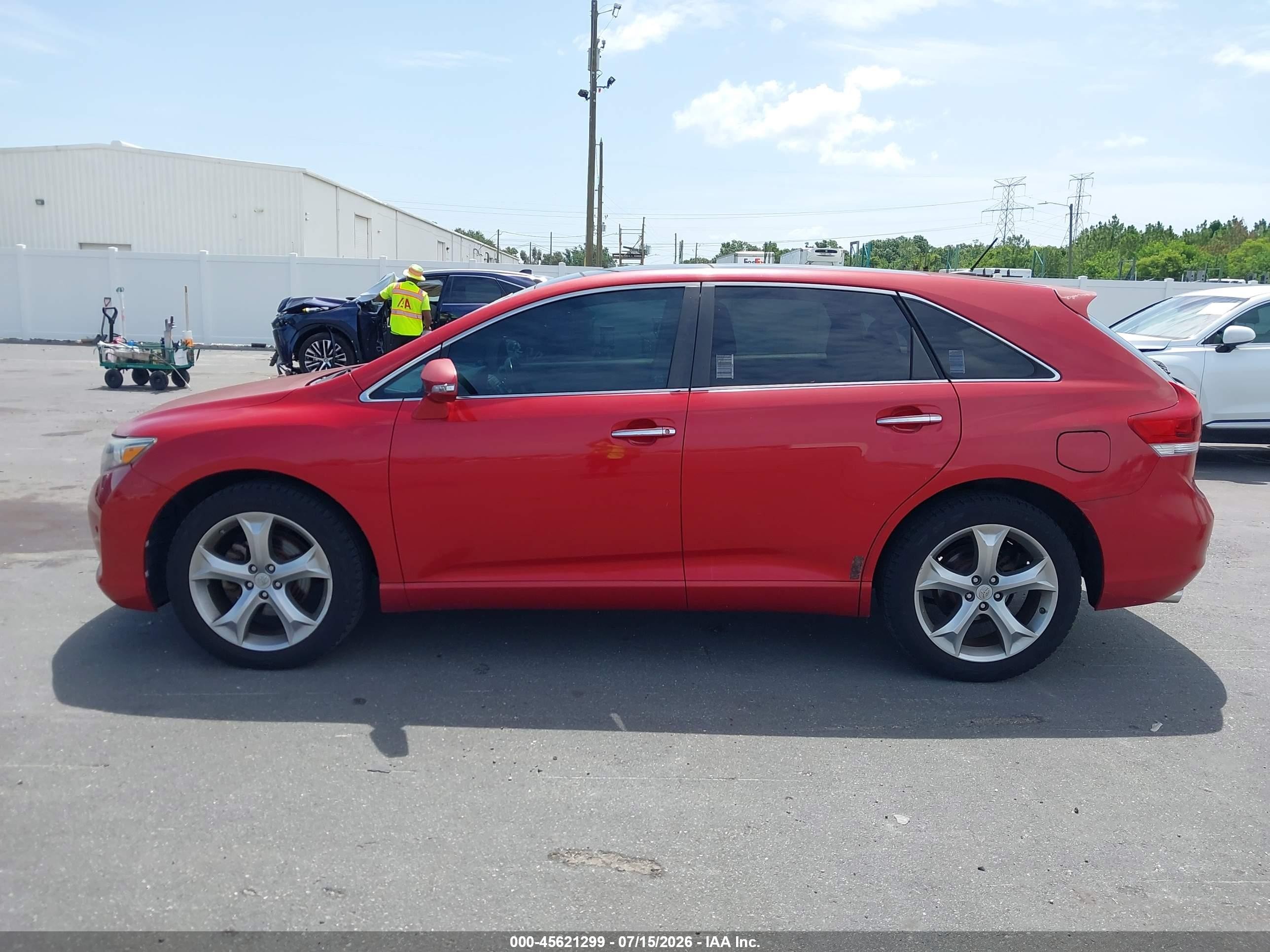 2014 Toyota Venza Limited V6 Red vin: 4T3ZK3BBXEU065166
