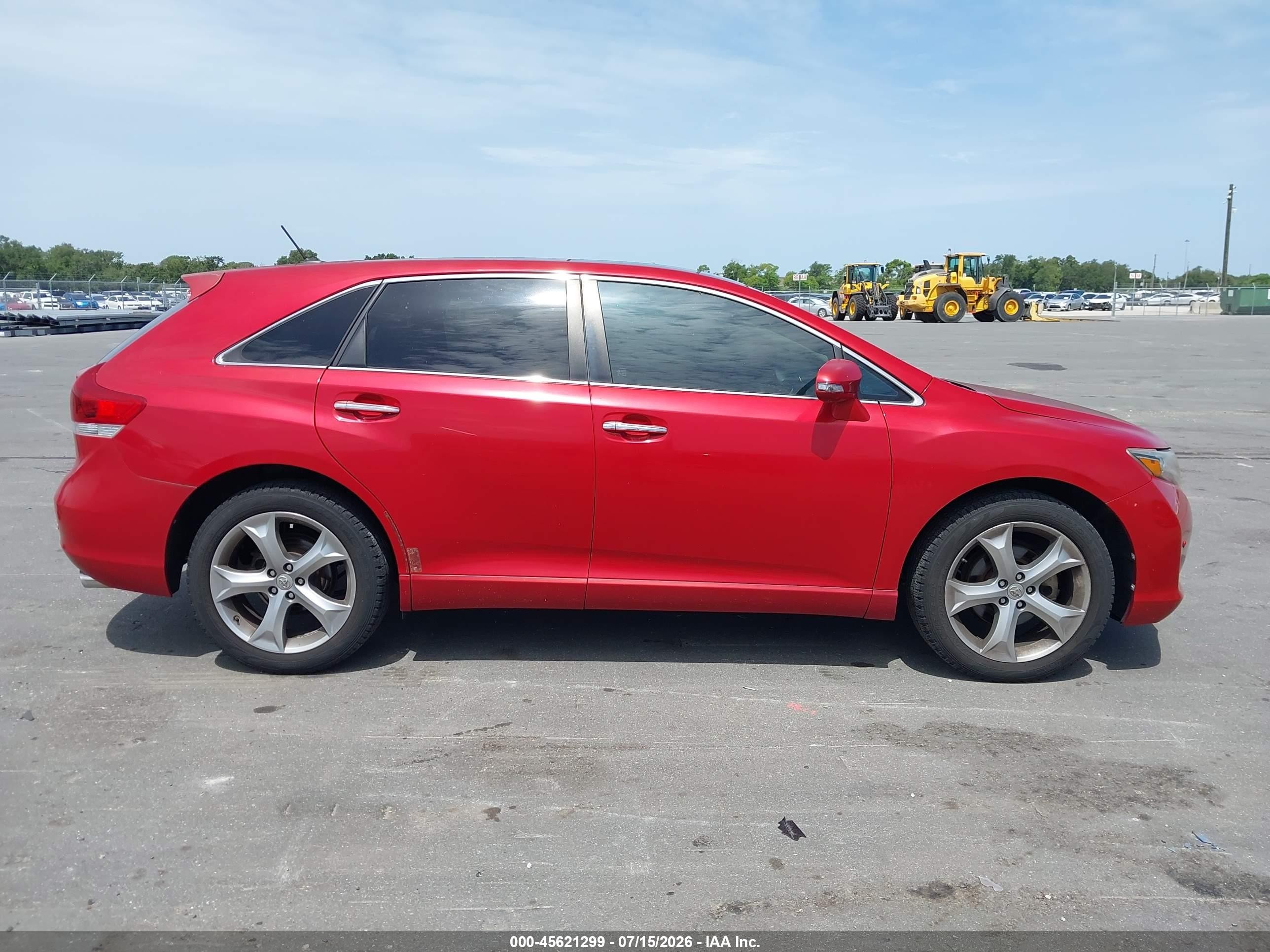 2014 Toyota Venza Limited V6 Red vin: 4T3ZK3BBXEU065166