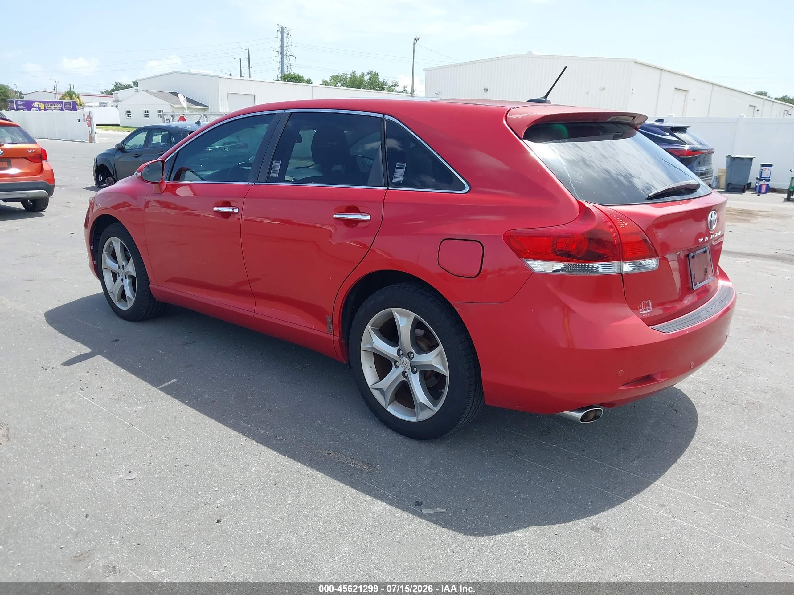 2014 Toyota Venza Limited V6 Red vin: 4T3ZK3BBXEU065166