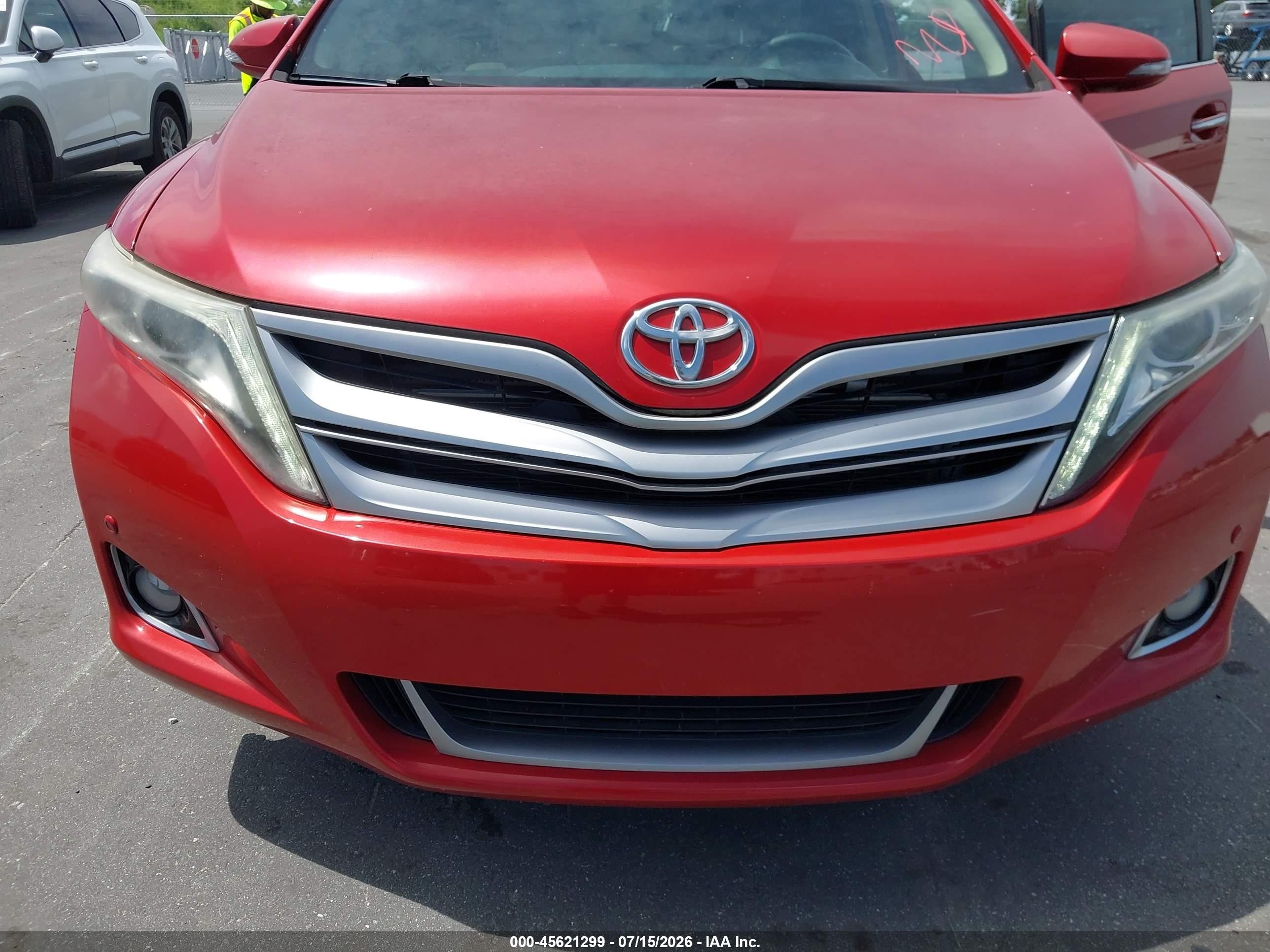 2014 Toyota Venza Limited V6 Red vin: 4T3ZK3BBXEU065166