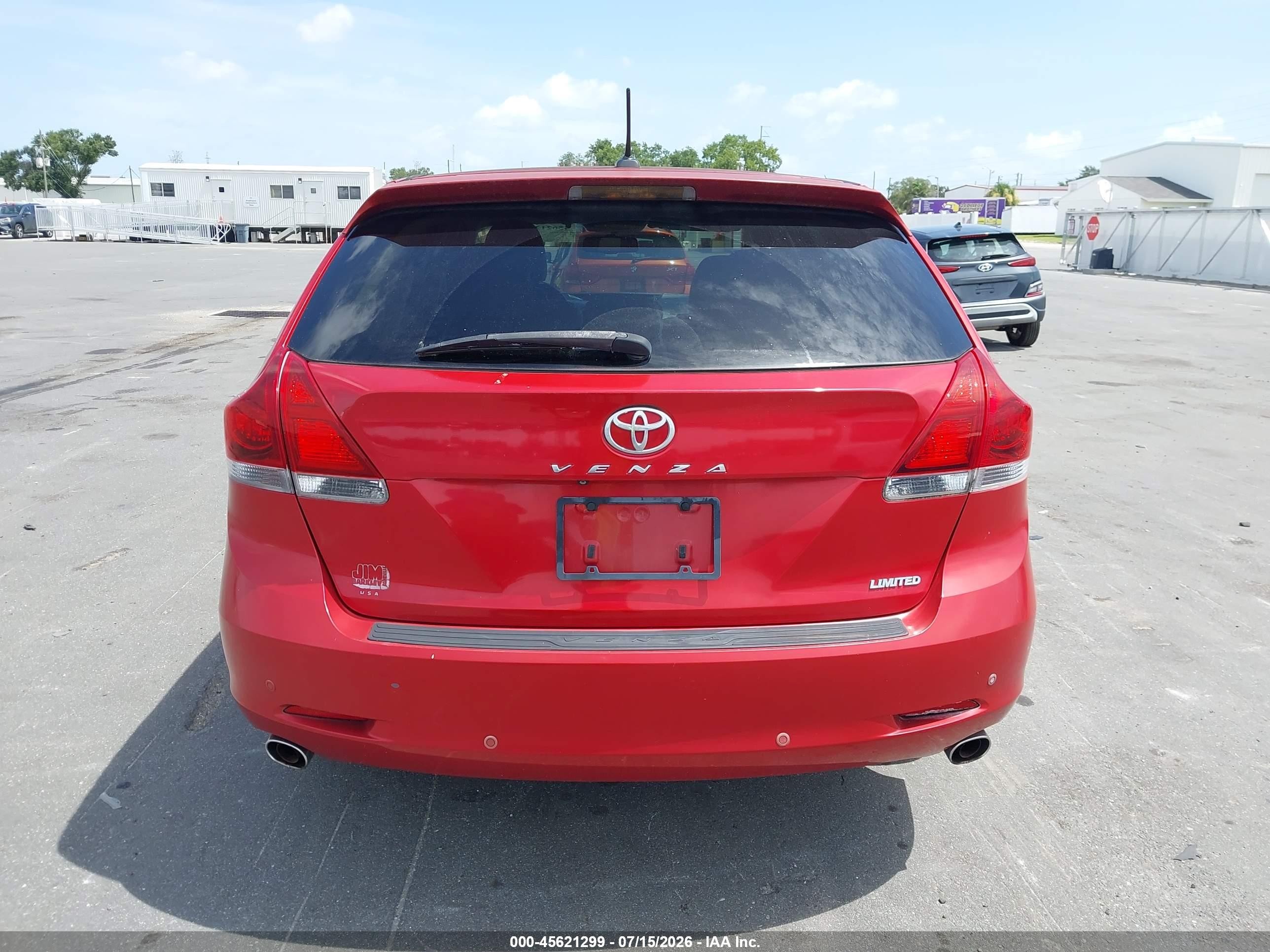 2014 Toyota Venza Limited V6 Red vin: 4T3ZK3BBXEU065166