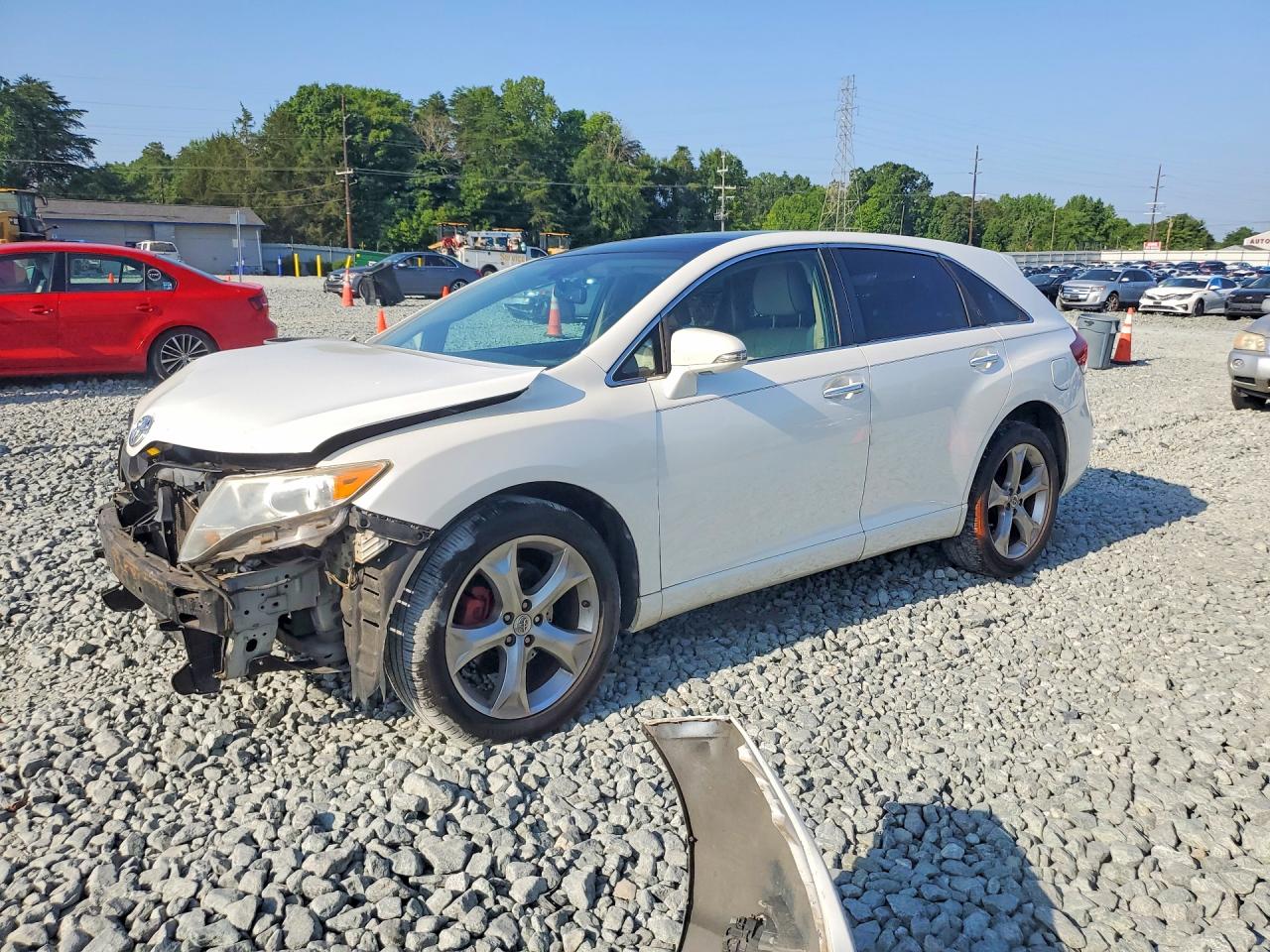 2014 Toyota Venza Xle White vin: 4T3ZK3BBXEU065815