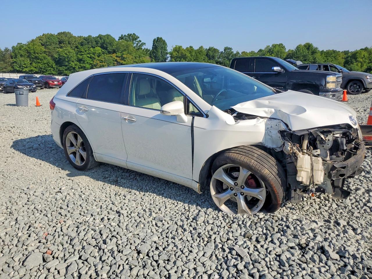 2014 Toyota Venza Xle White vin: 4T3ZK3BBXEU065815