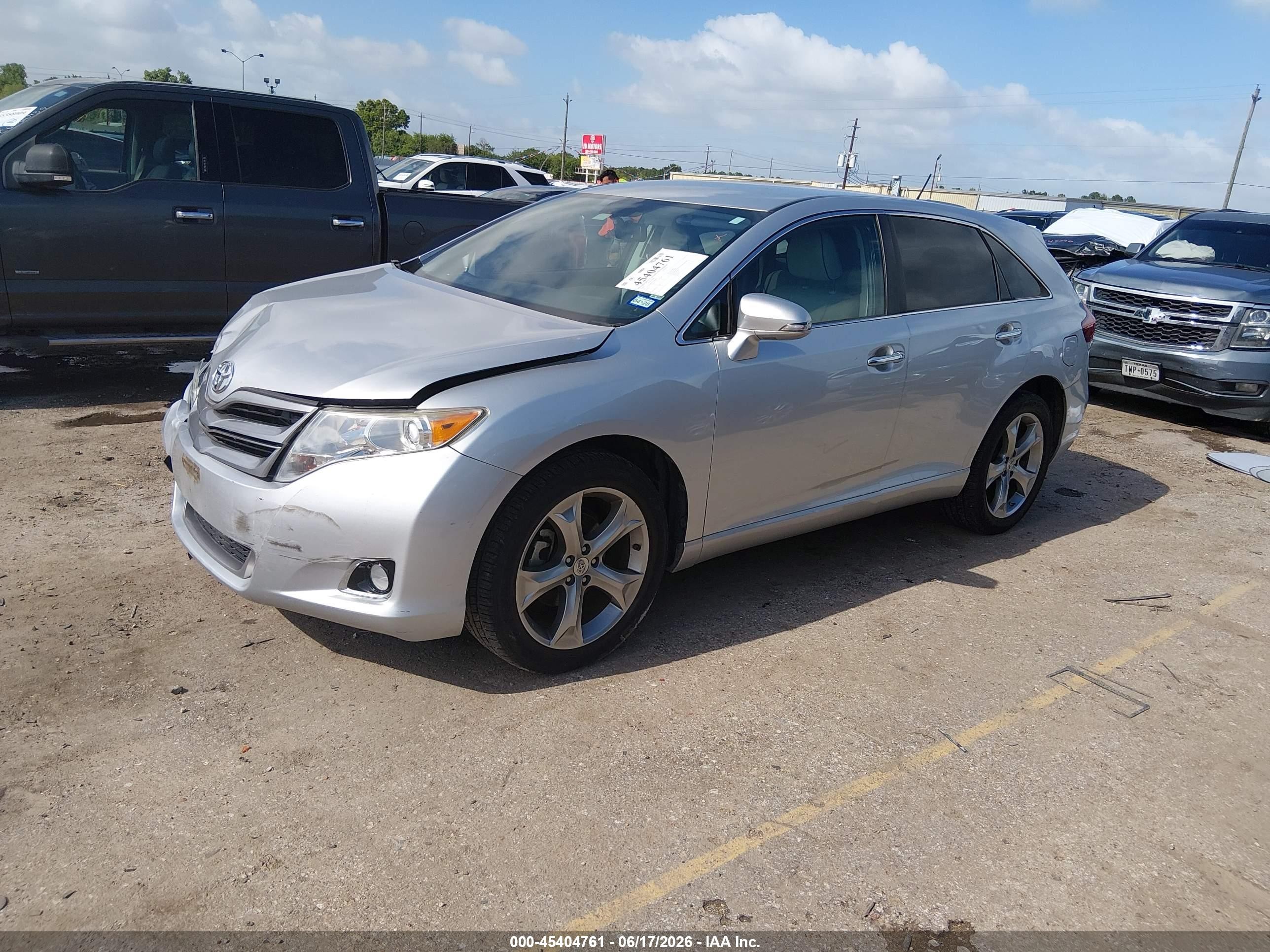 2014 Toyota Venza Xle V6 Silver vin: 4T3ZK3BBXEU068634