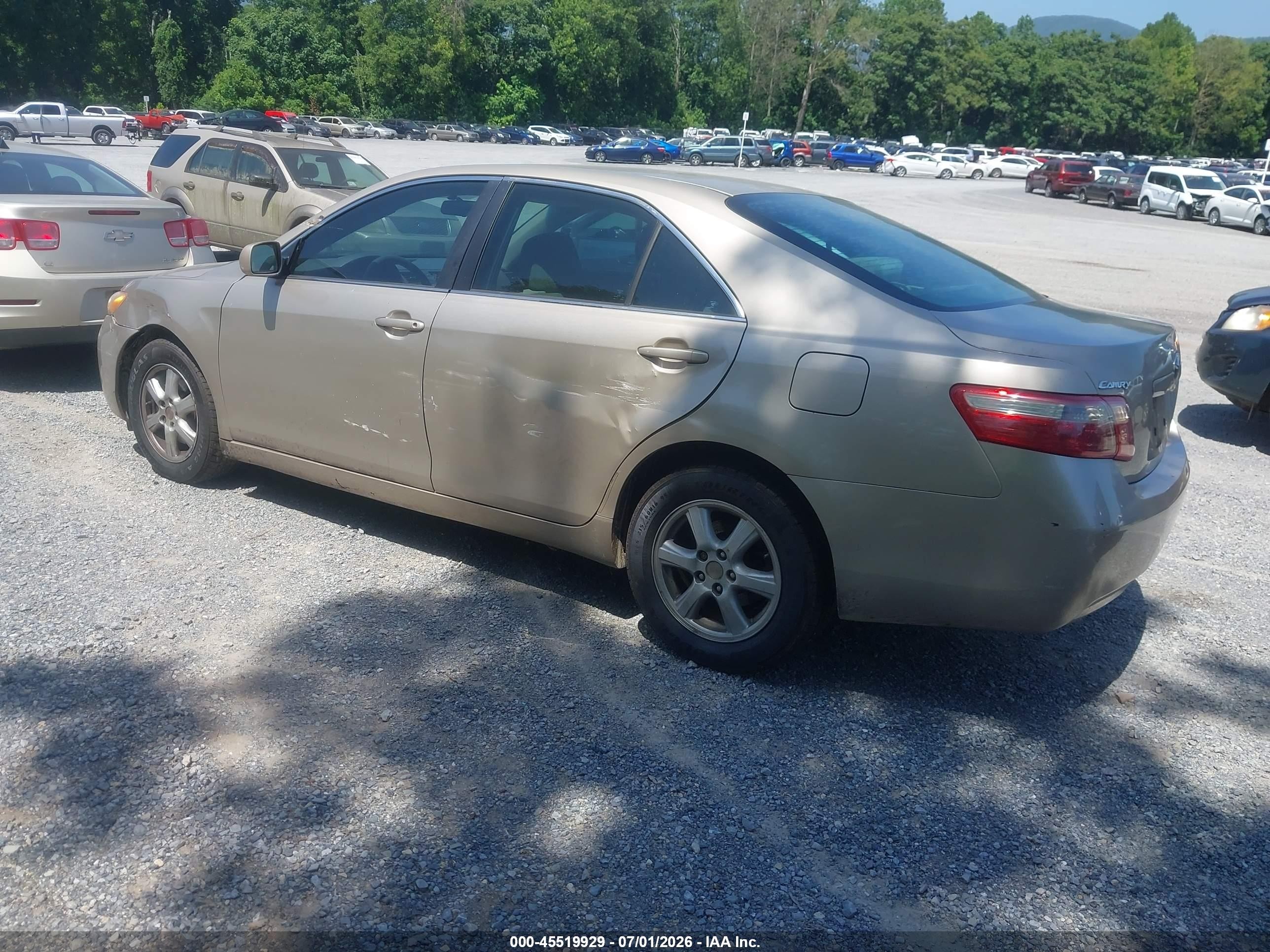 2007 Toyota Camry Le Gold vin: 4T4BE46K07R007643