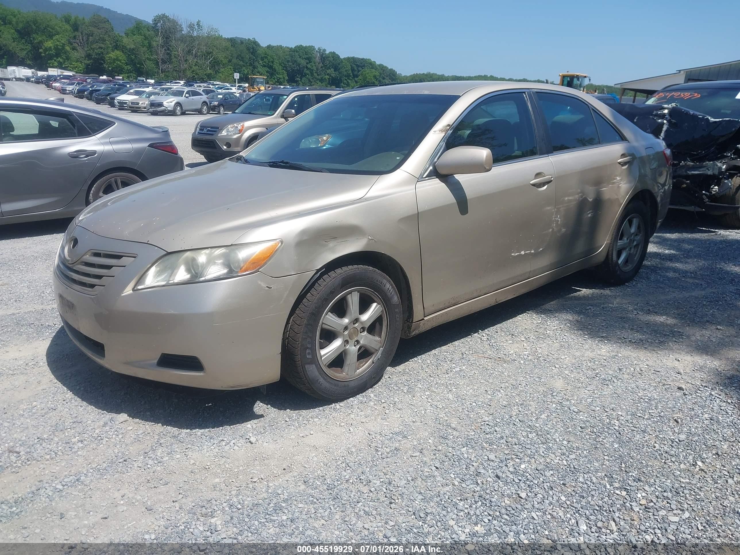 2007 Toyota Camry Le Gold vin: 4T4BE46K07R007643