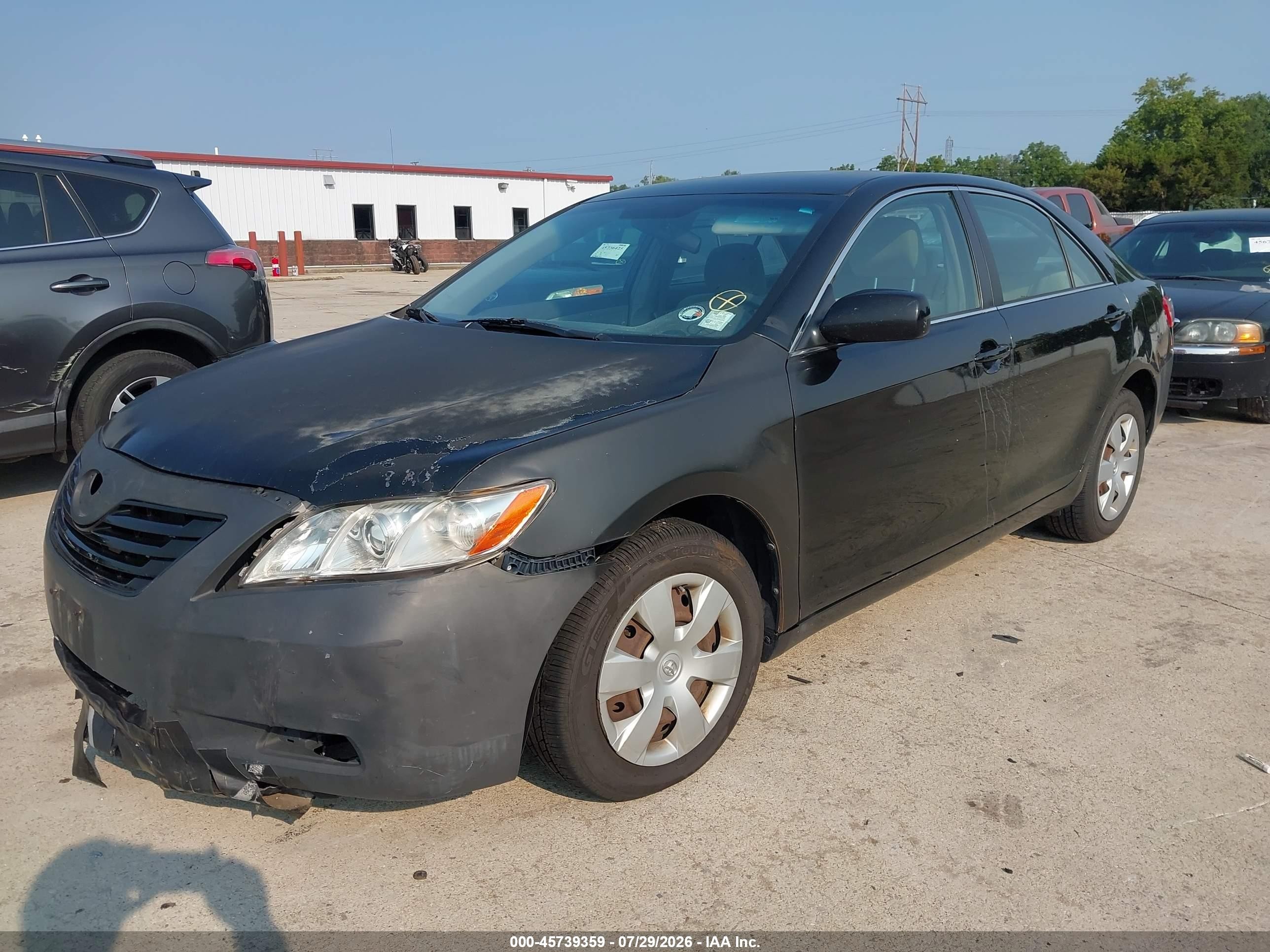 2008 Toyota Camry Le Black vin: 4T4BE46K08R021480