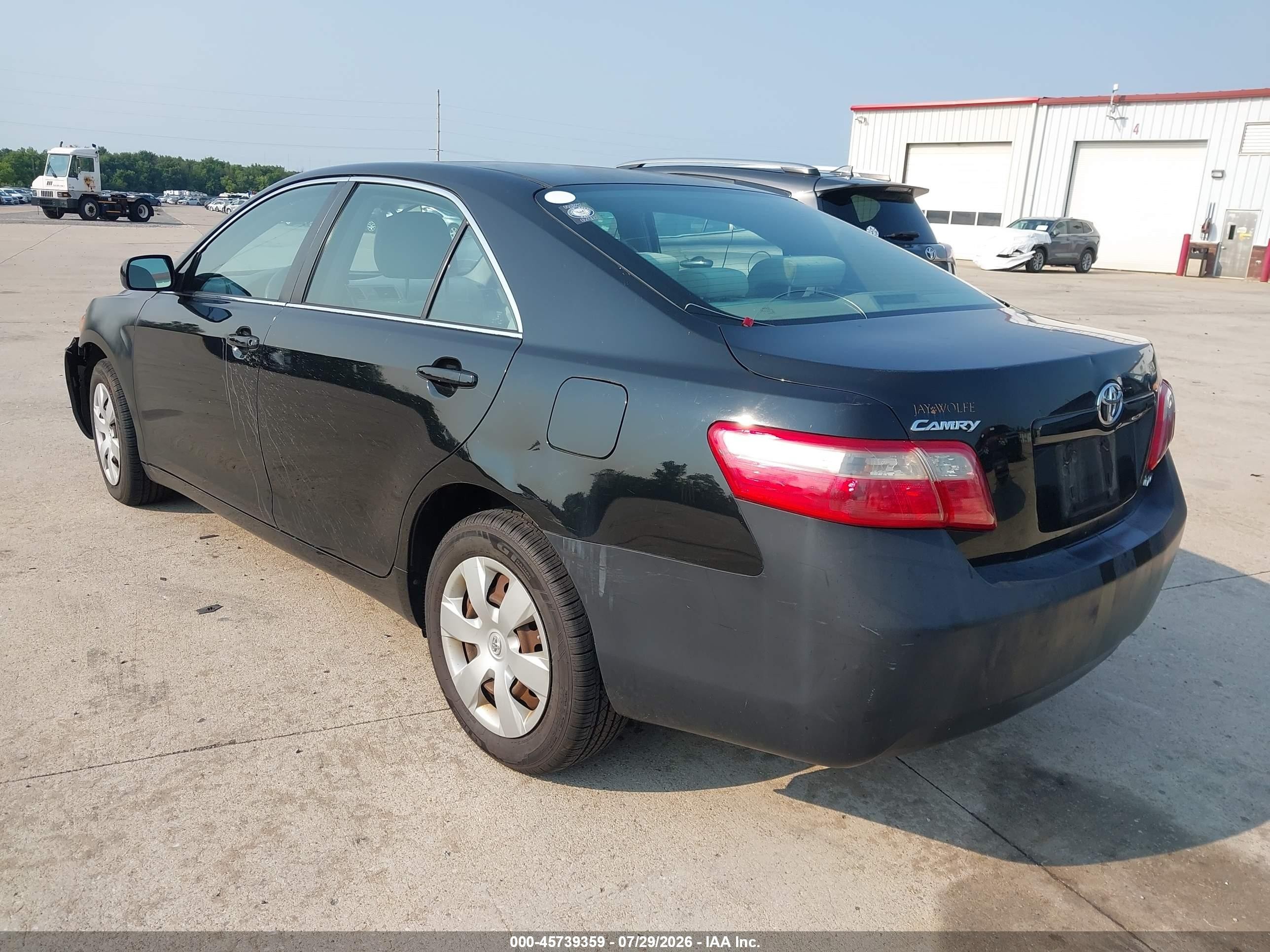 2008 Toyota Camry Le Black vin: 4T4BE46K08R021480