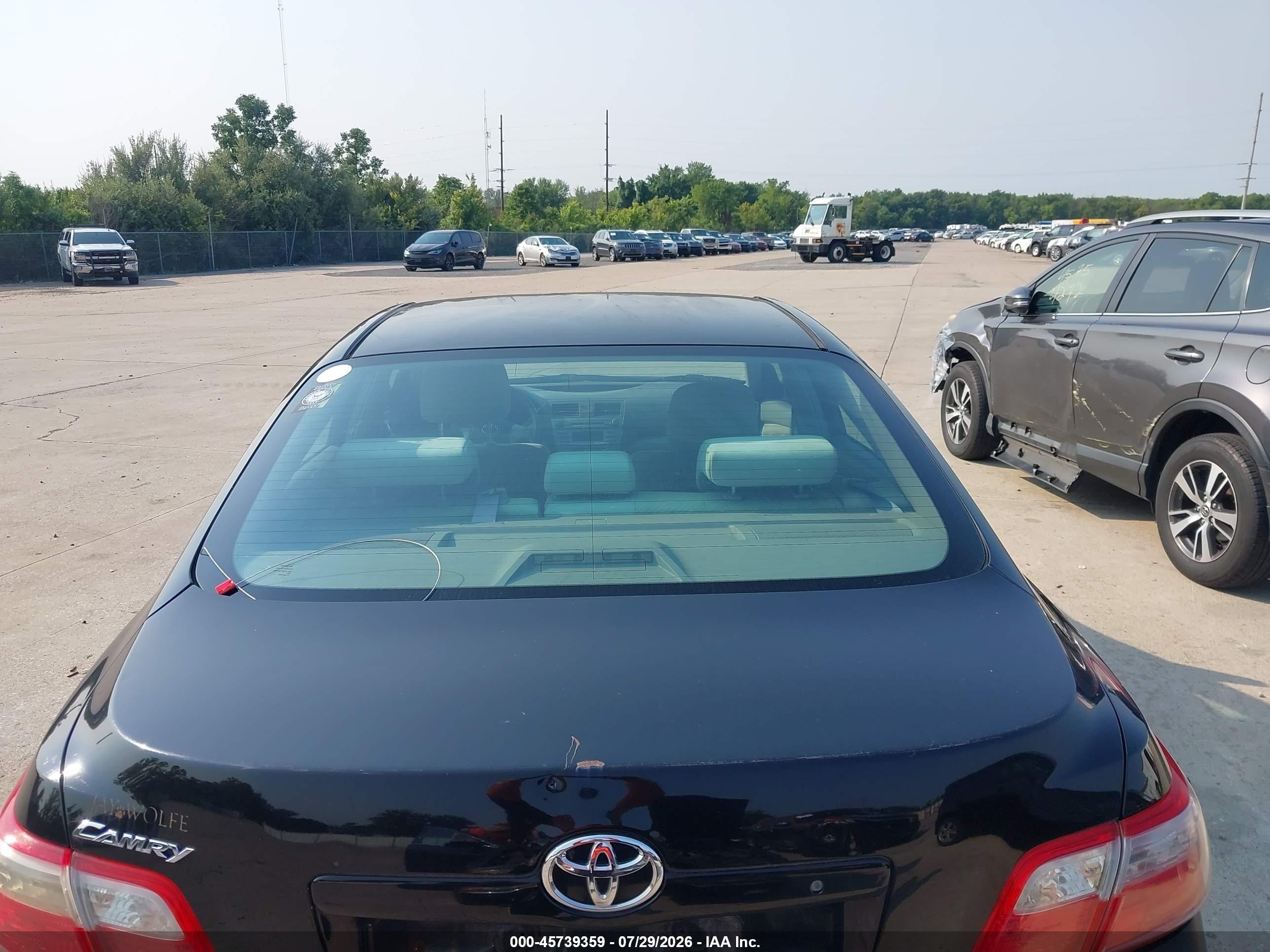 2008 Toyota Camry Le Black vin: 4T4BE46K08R021480