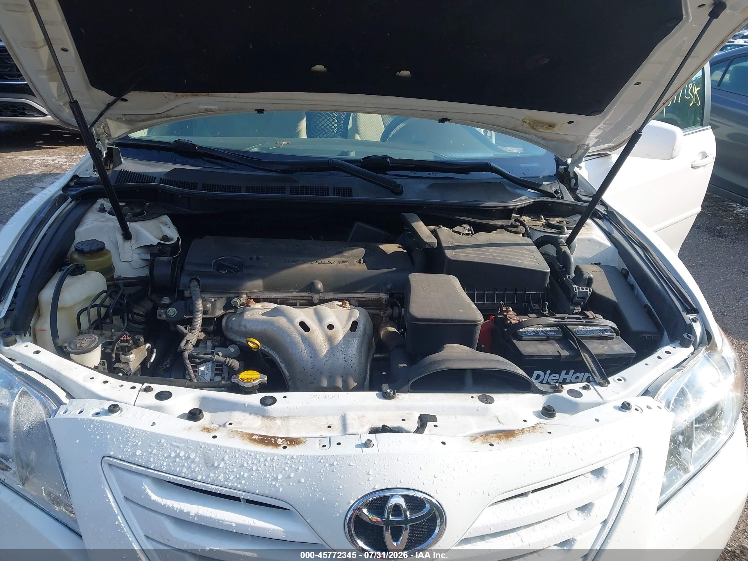 2009 Toyota Camry Le White vin: 4T4BE46K09R128286