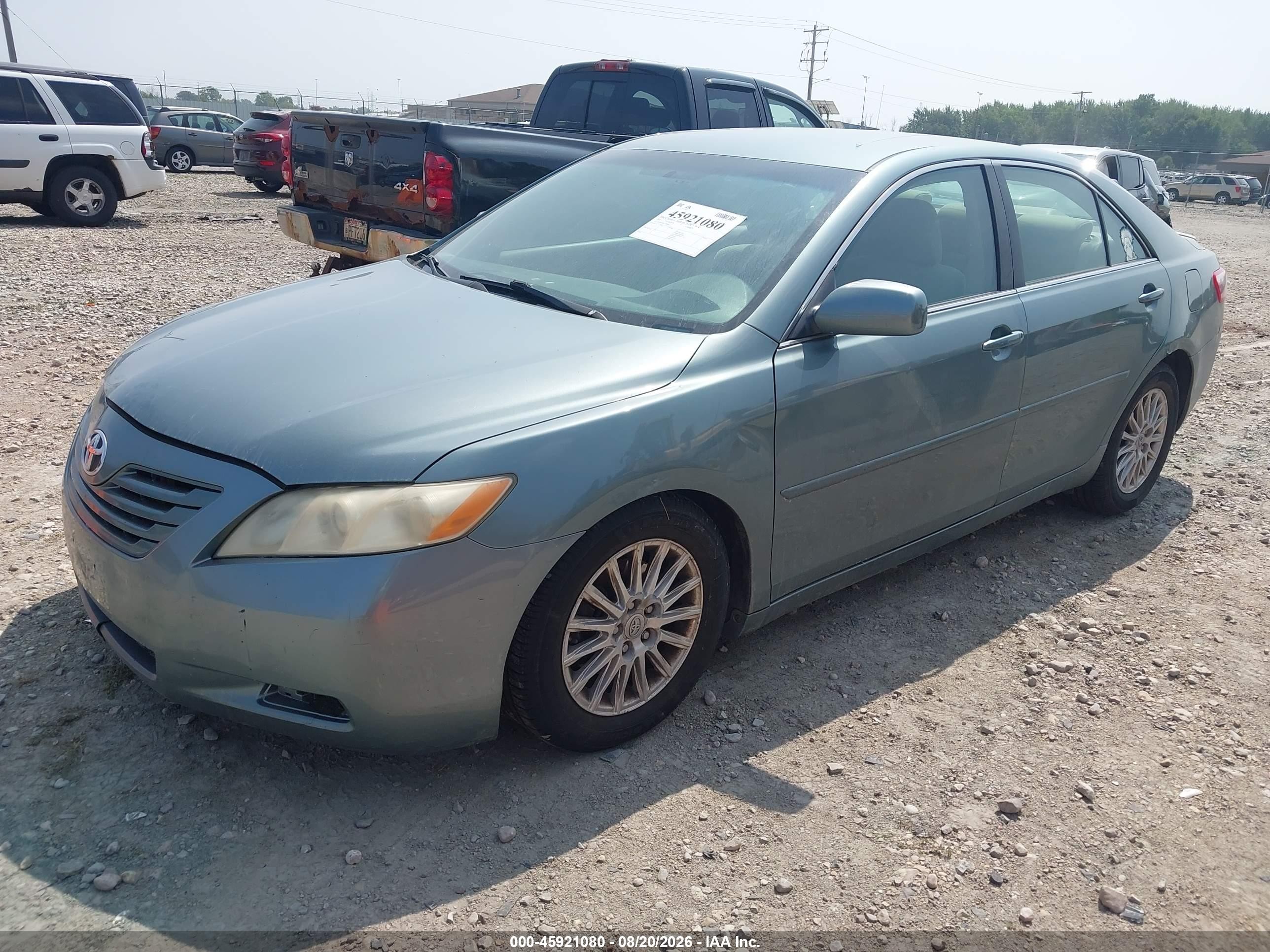 2007 Toyota Camry Le Light Blue vin: 4T4BE46K17R009451