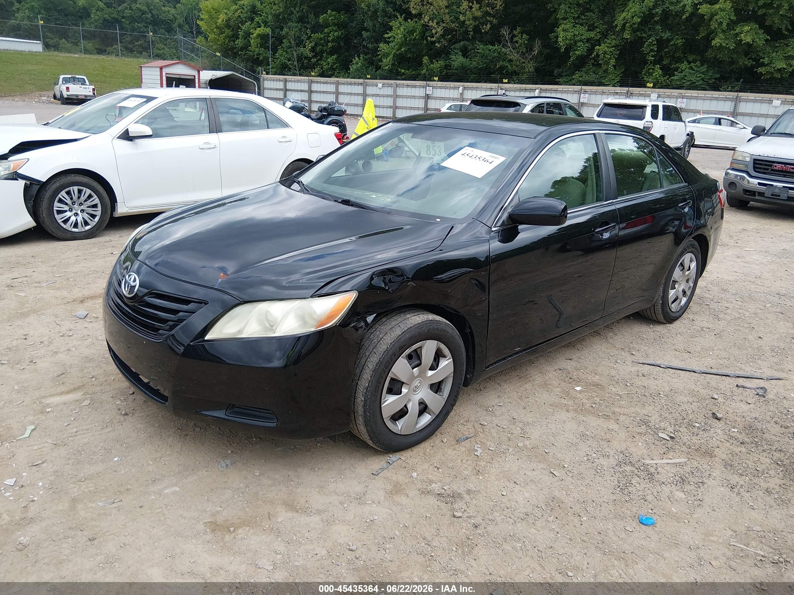2007 Toyota Camry Le Black vin: 4T4BE46K17R011605