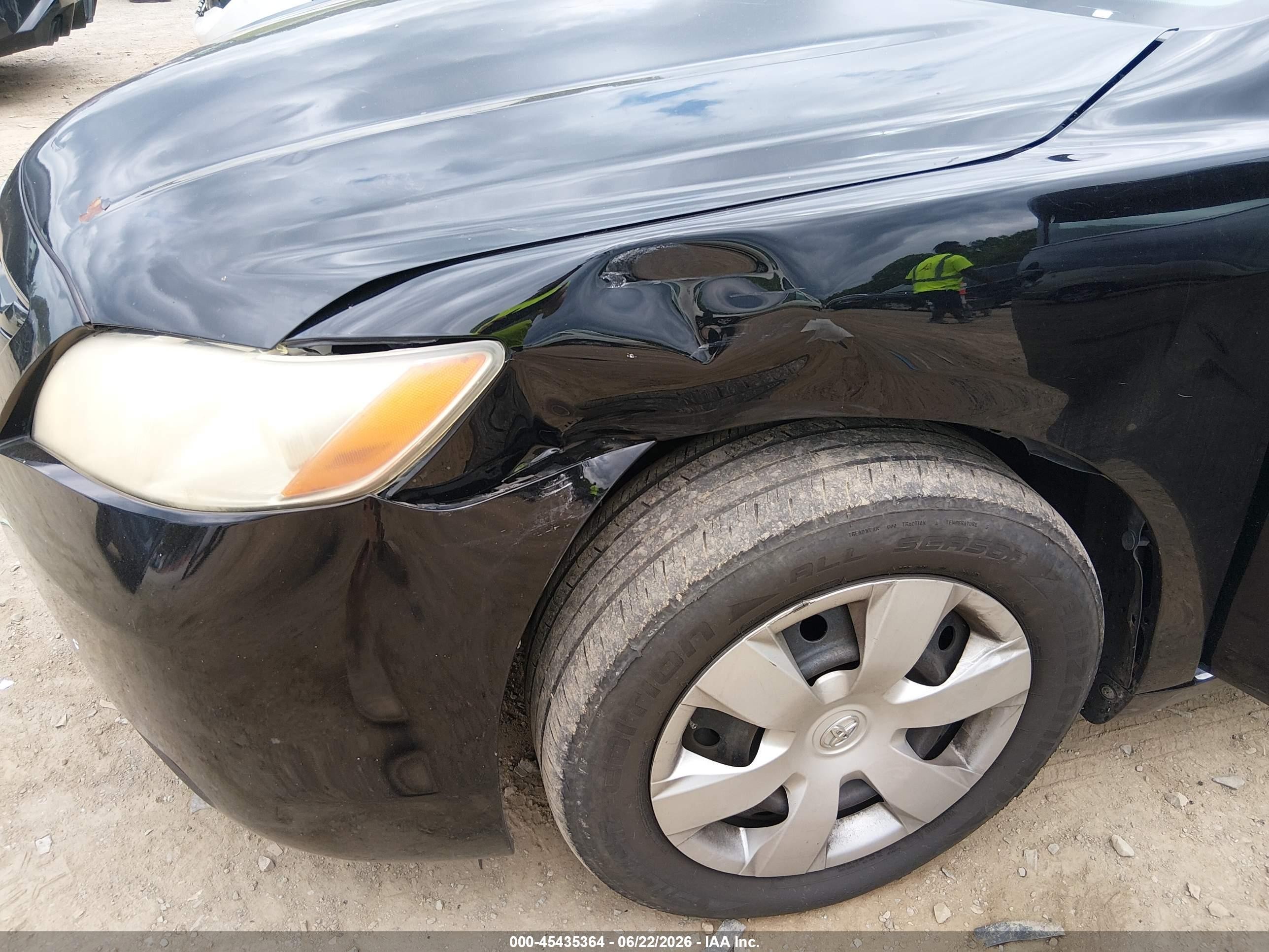 2007 Toyota Camry Le Black vin: 4T4BE46K17R011605