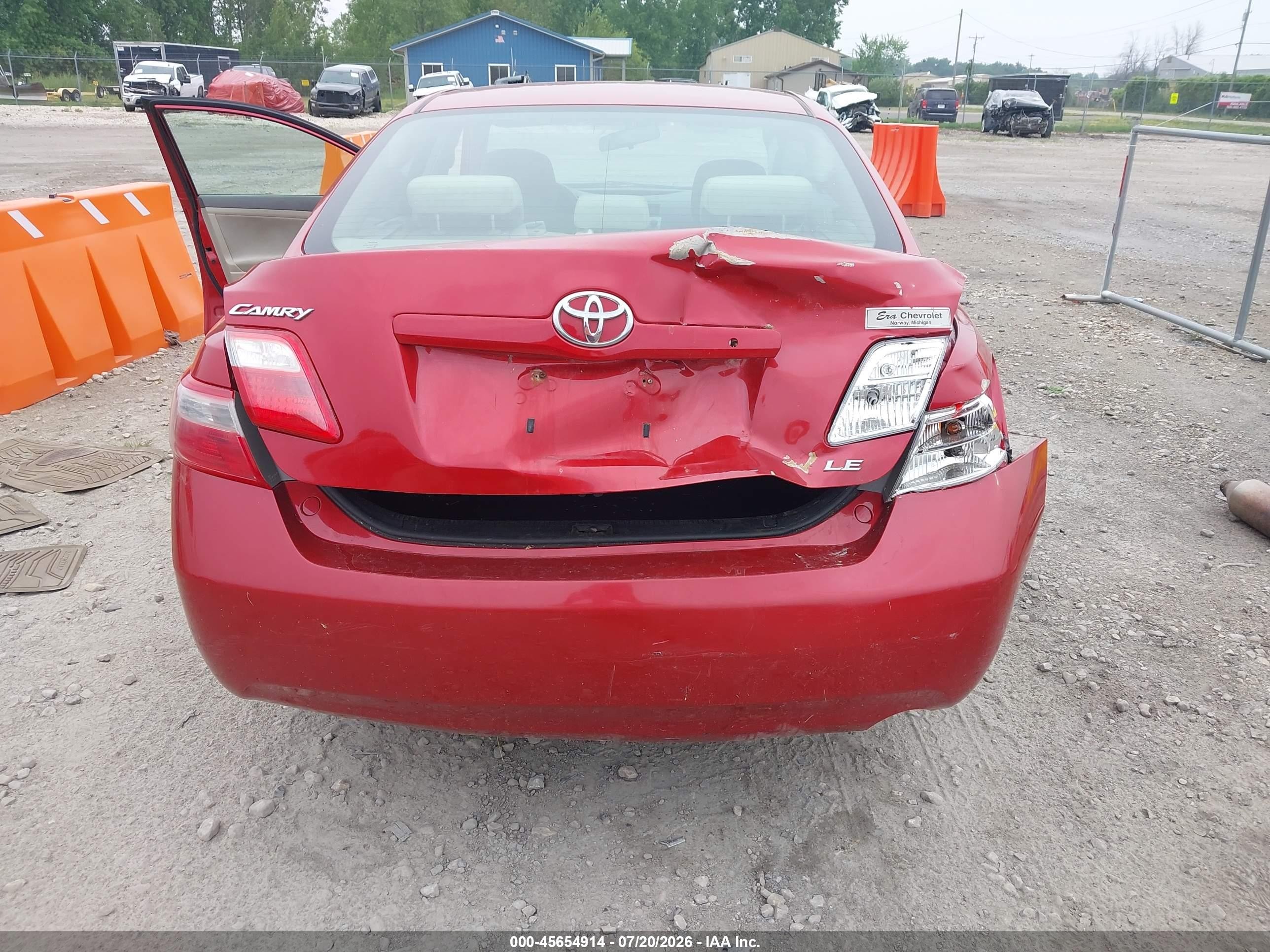 2009 Toyota Camry Le Красный vin: 4T4BE46K19R061553