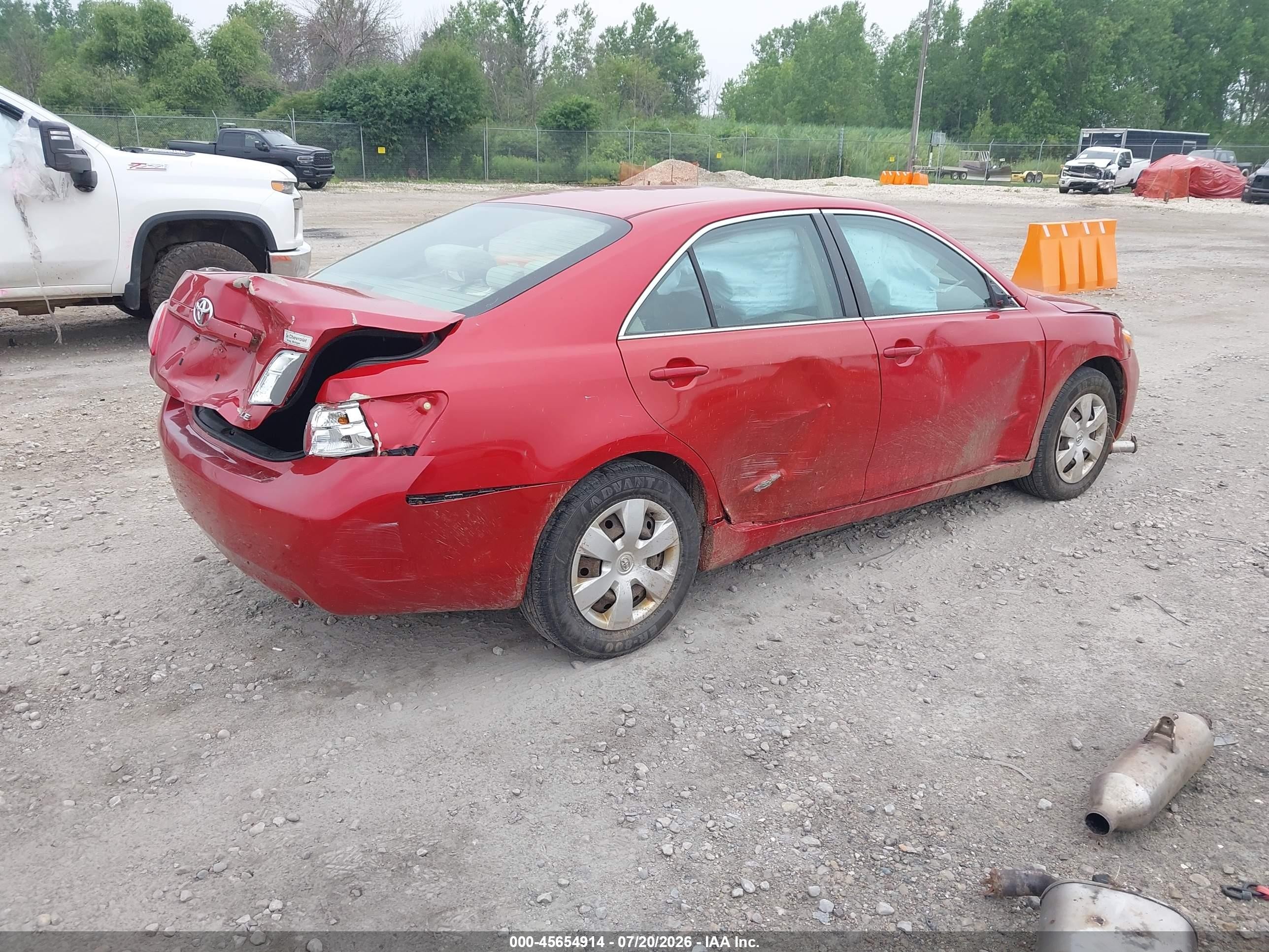 2009 Toyota Camry Le Красный vin: 4T4BE46K19R061553