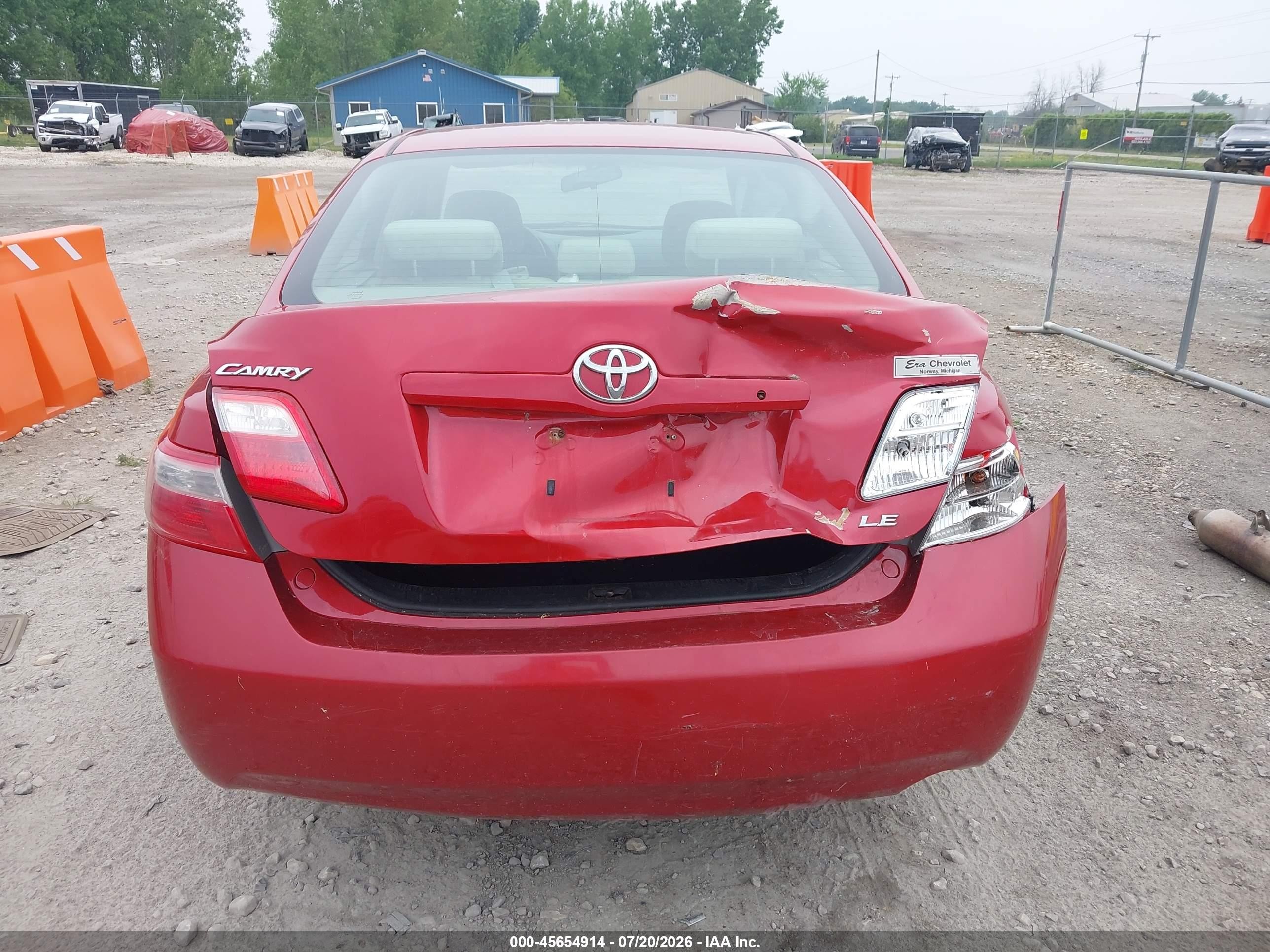 2009 Toyota Camry Le Красный vin: 4T4BE46K19R061553