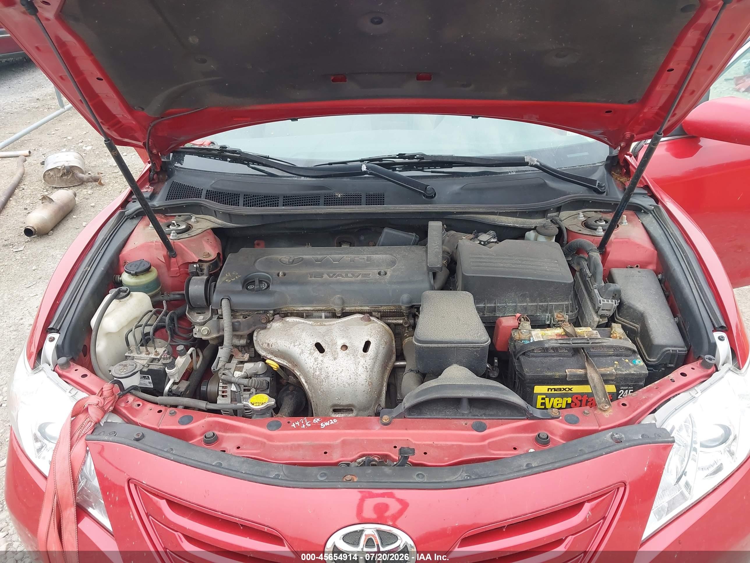 2009 Toyota Camry Le Красный vin: 4T4BE46K19R061553