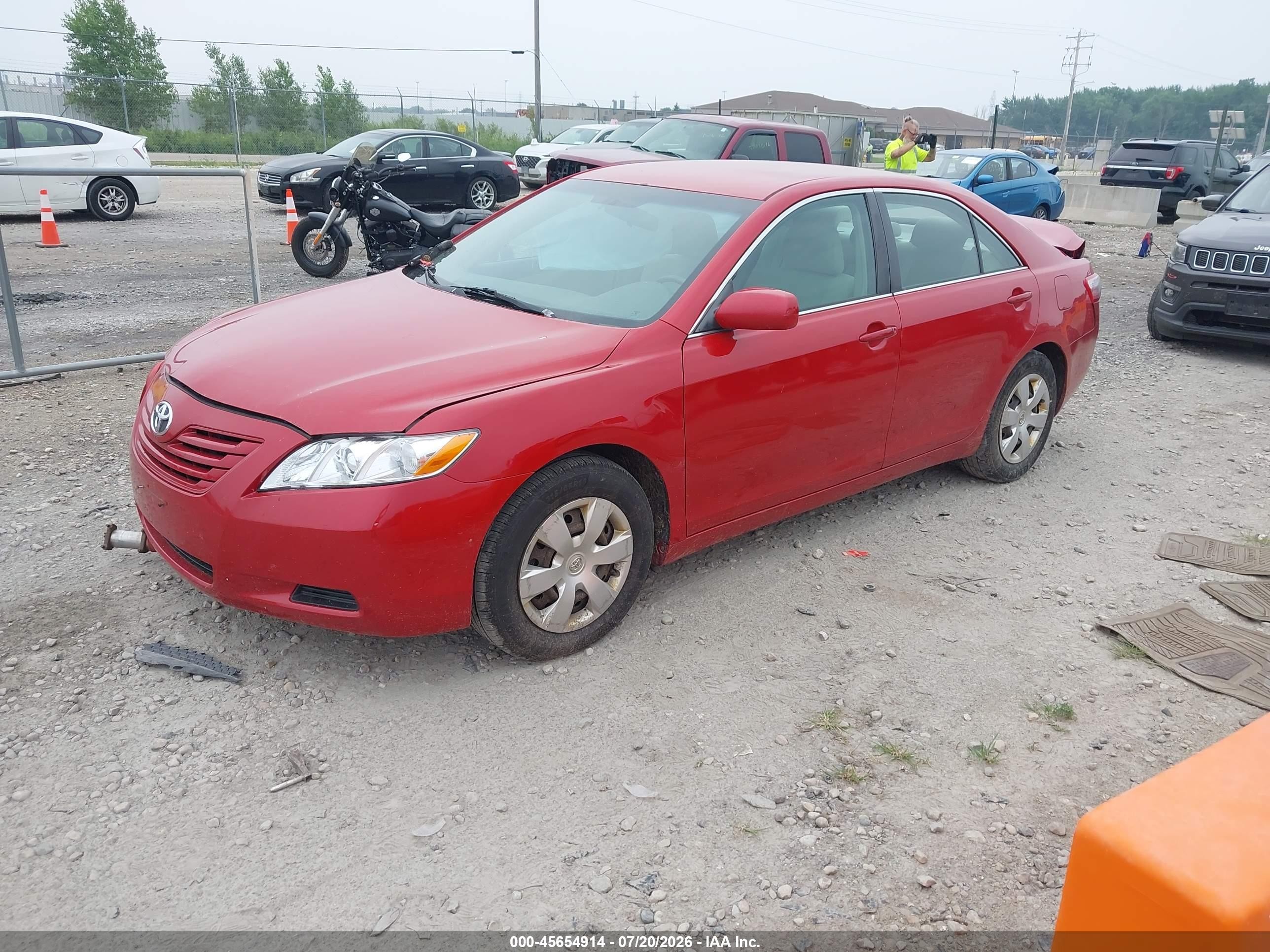 2009 Toyota Camry Le Красный vin: 4T4BE46K19R061553