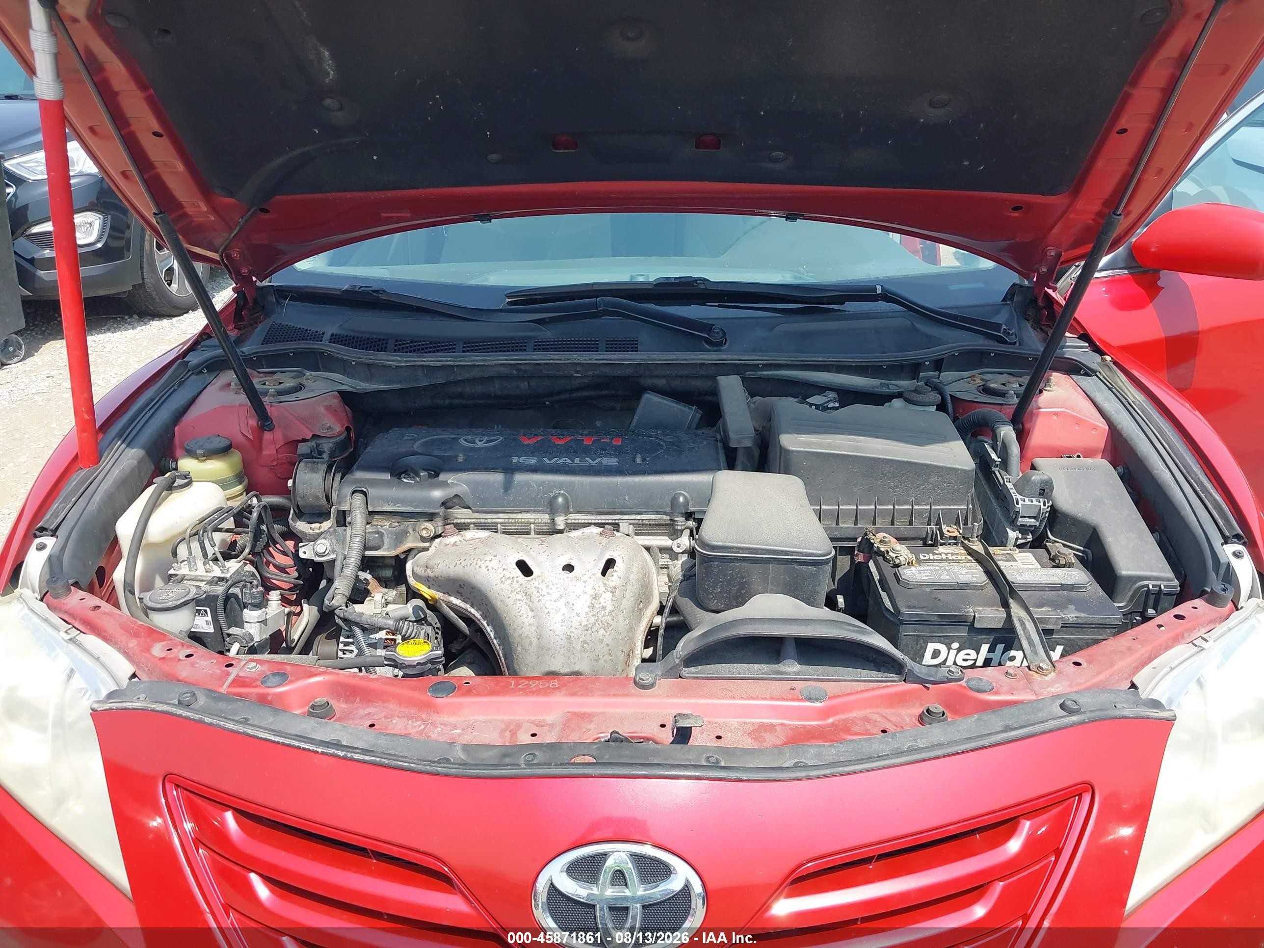 2009 Toyota Camry Le Красный vin: 4T4BE46K19R113800