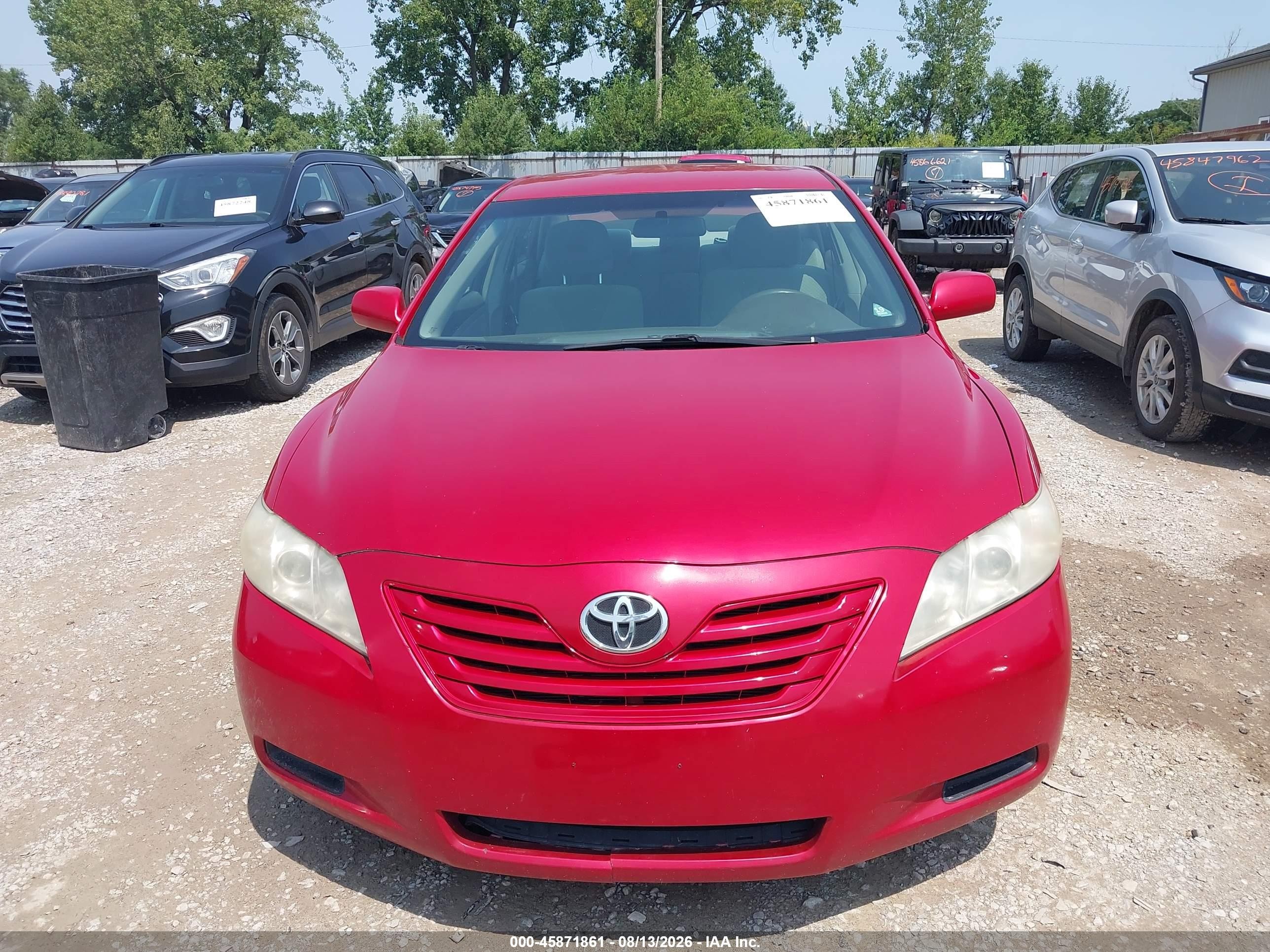 2009 Toyota Camry Le Красный vin: 4T4BE46K19R113800