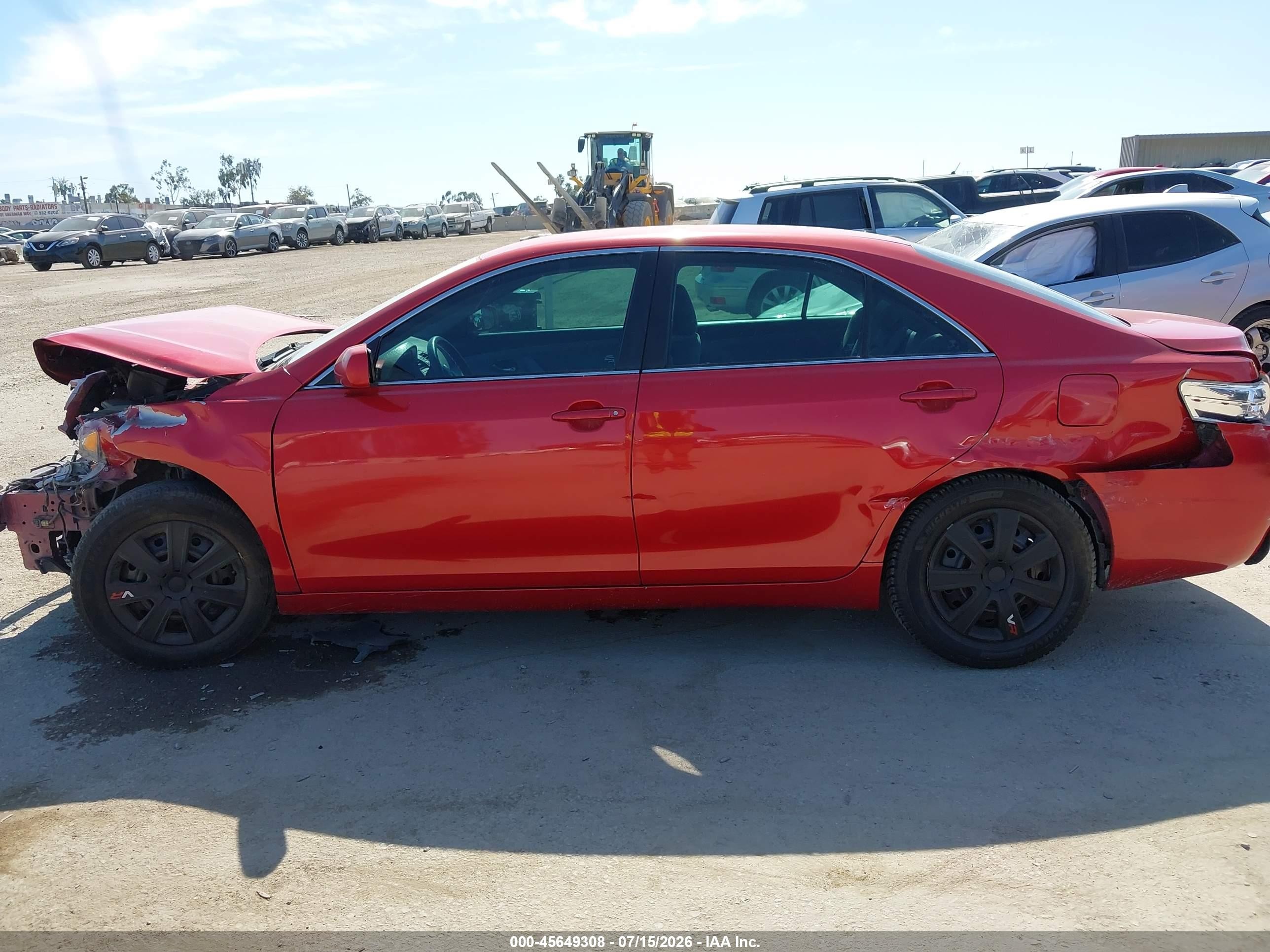 2009 Toyota Camry Le Красный vin: 4T4BE46K19R123078