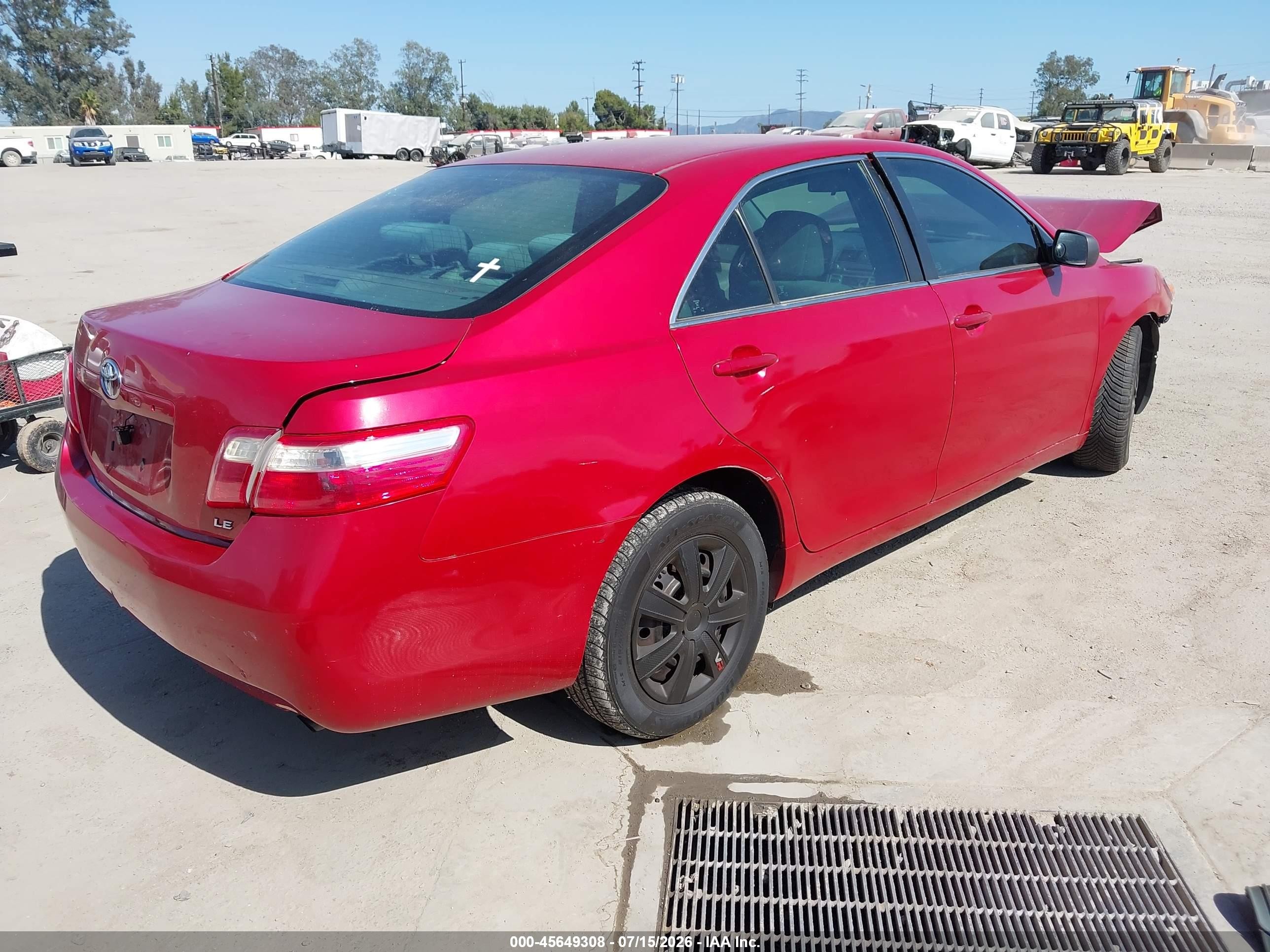 2009 Toyota Camry Le Красный vin: 4T4BE46K19R123078