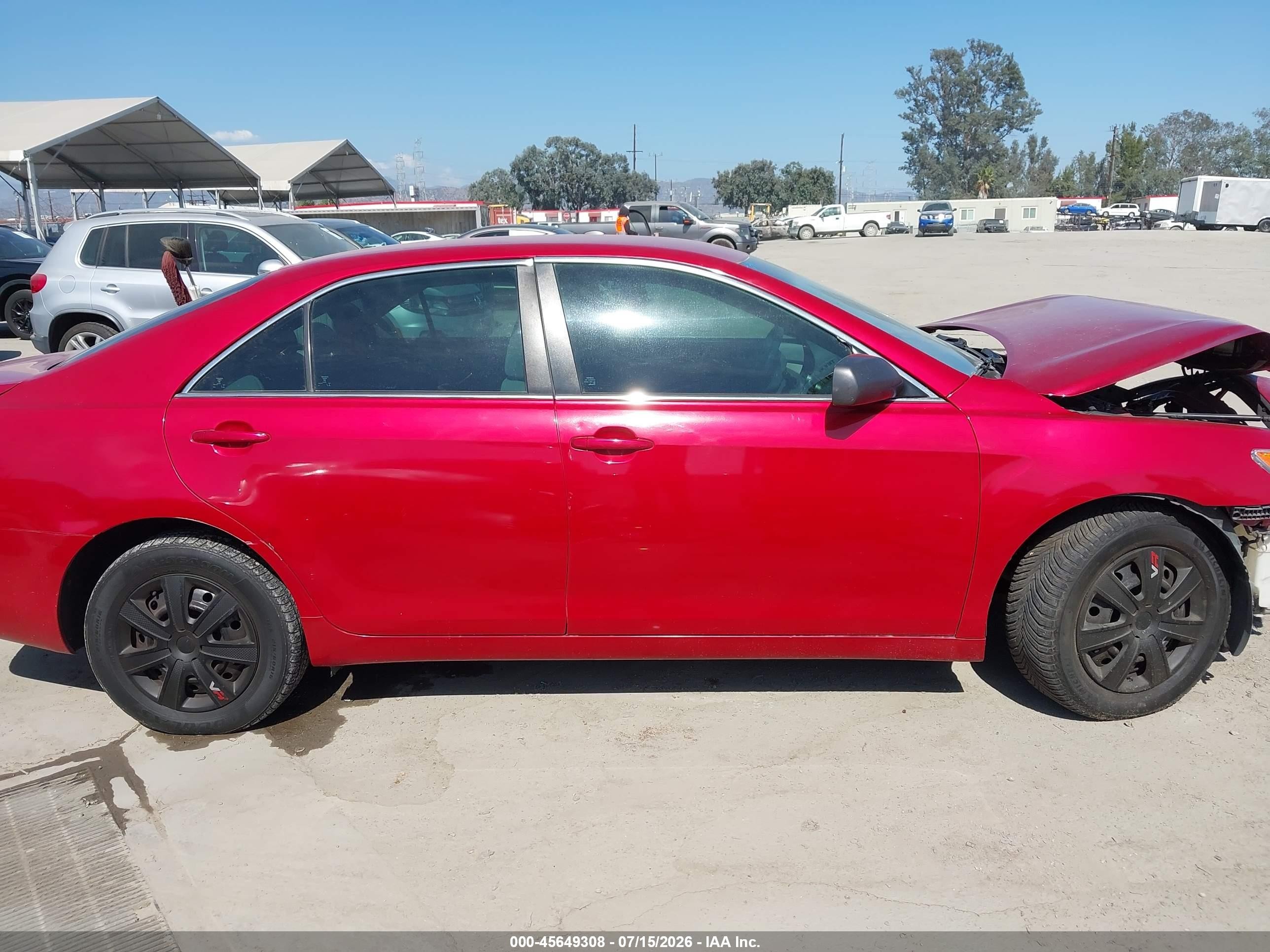 2009 Toyota Camry Le Красный vin: 4T4BE46K19R123078